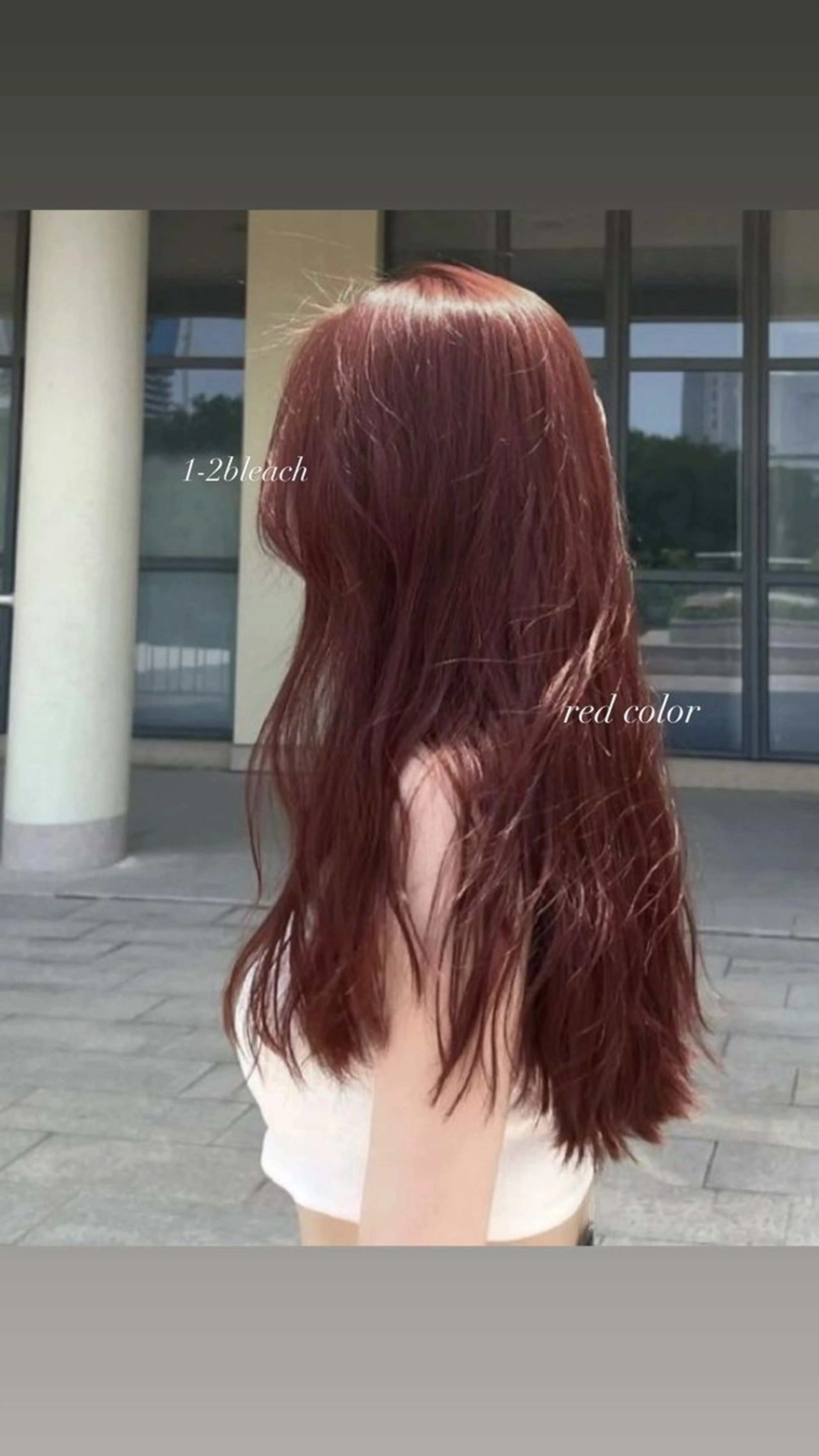 セミロング カラー ブリーチ ダブルカラー 縮毛矯正 ヘアカラー トリートメント 暖色カラー/ NOA.⋆𝜗𝜚のヘアスタイル