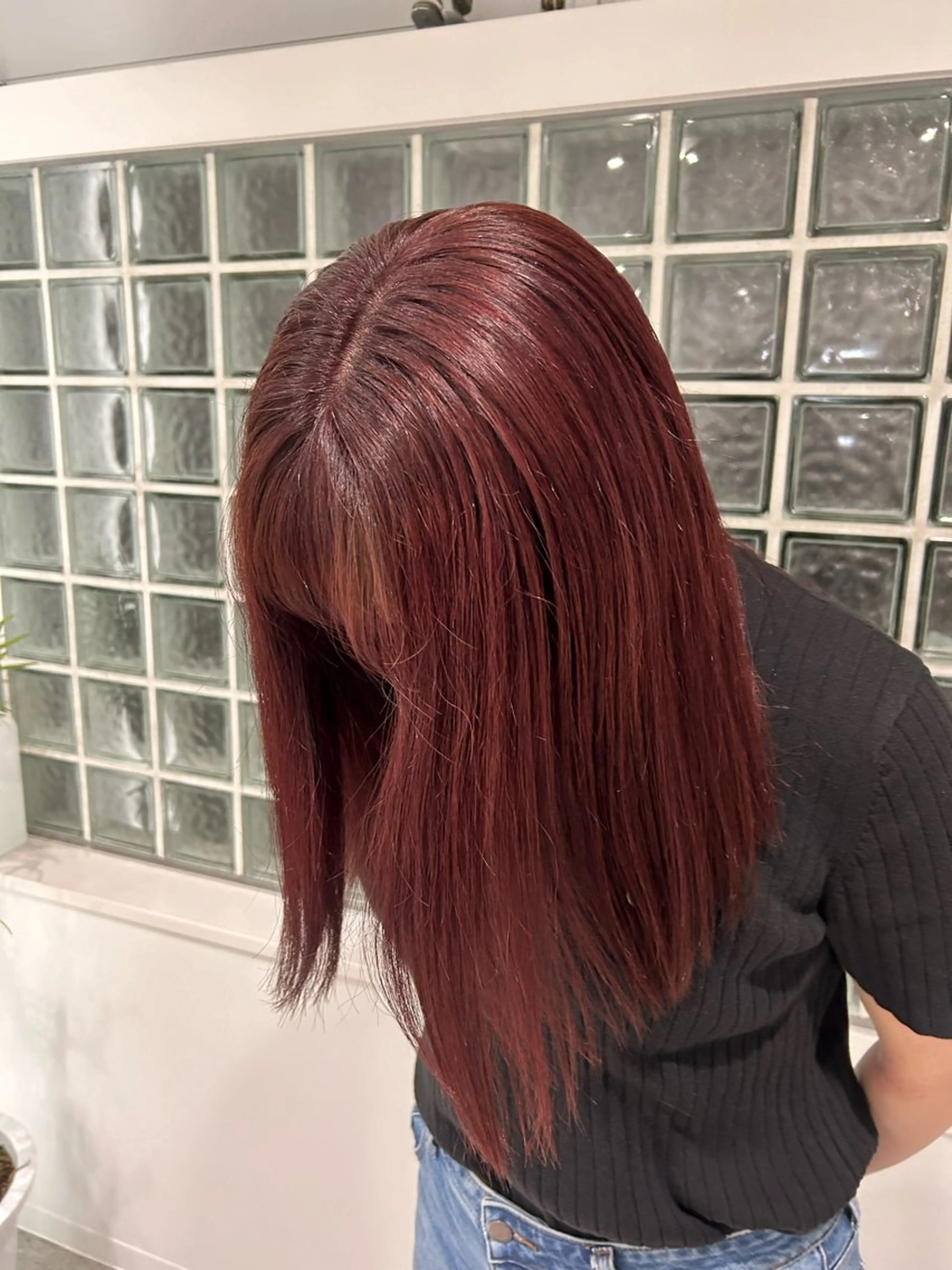 セミロング カラー 愛結 暖色カラー🎀🩰のヘアスタイル