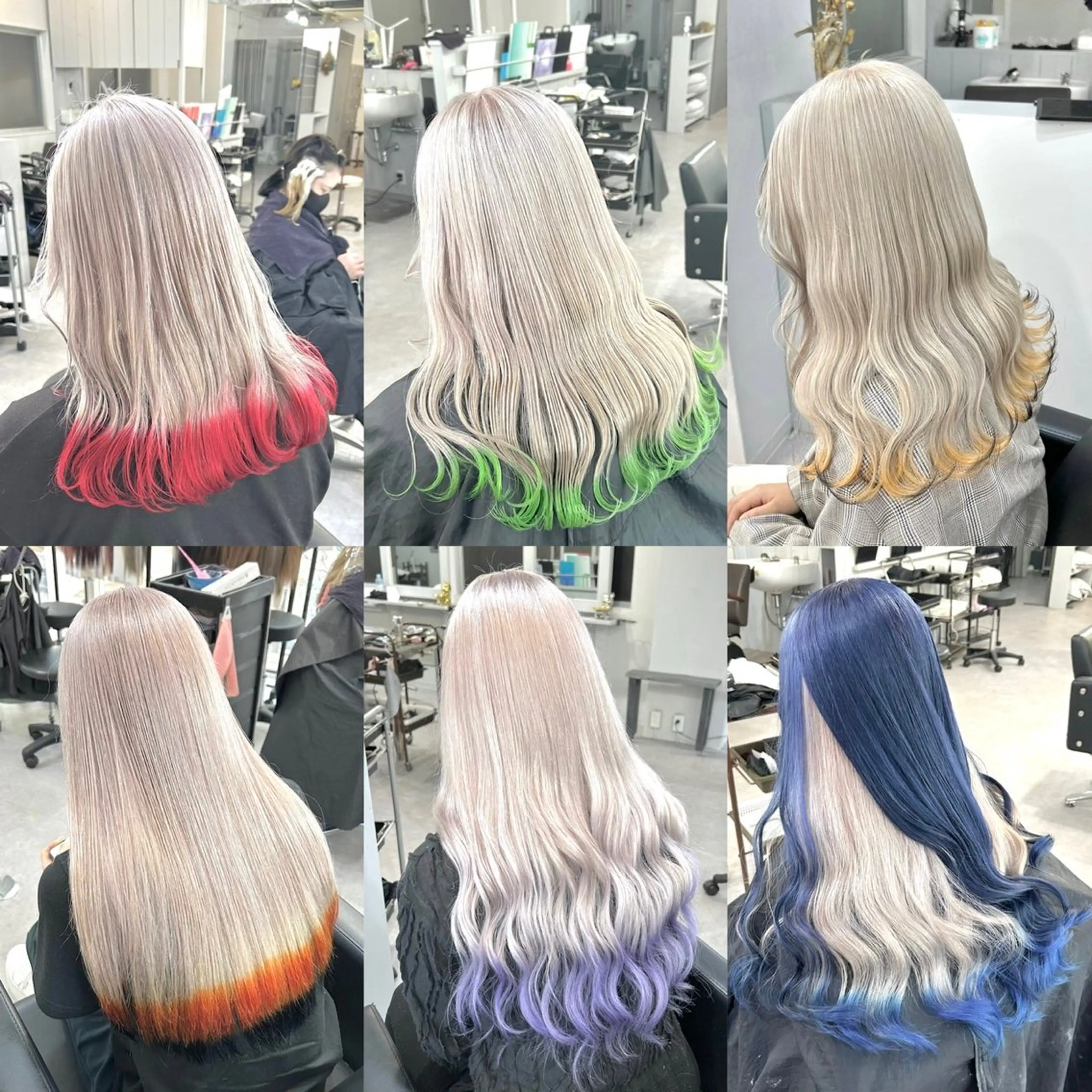 ロング カラー ブリーチ ケアブリーチ ヘアカラー ミルクティーベージュ /ピンク/大阪/堀江のヘアスタイル