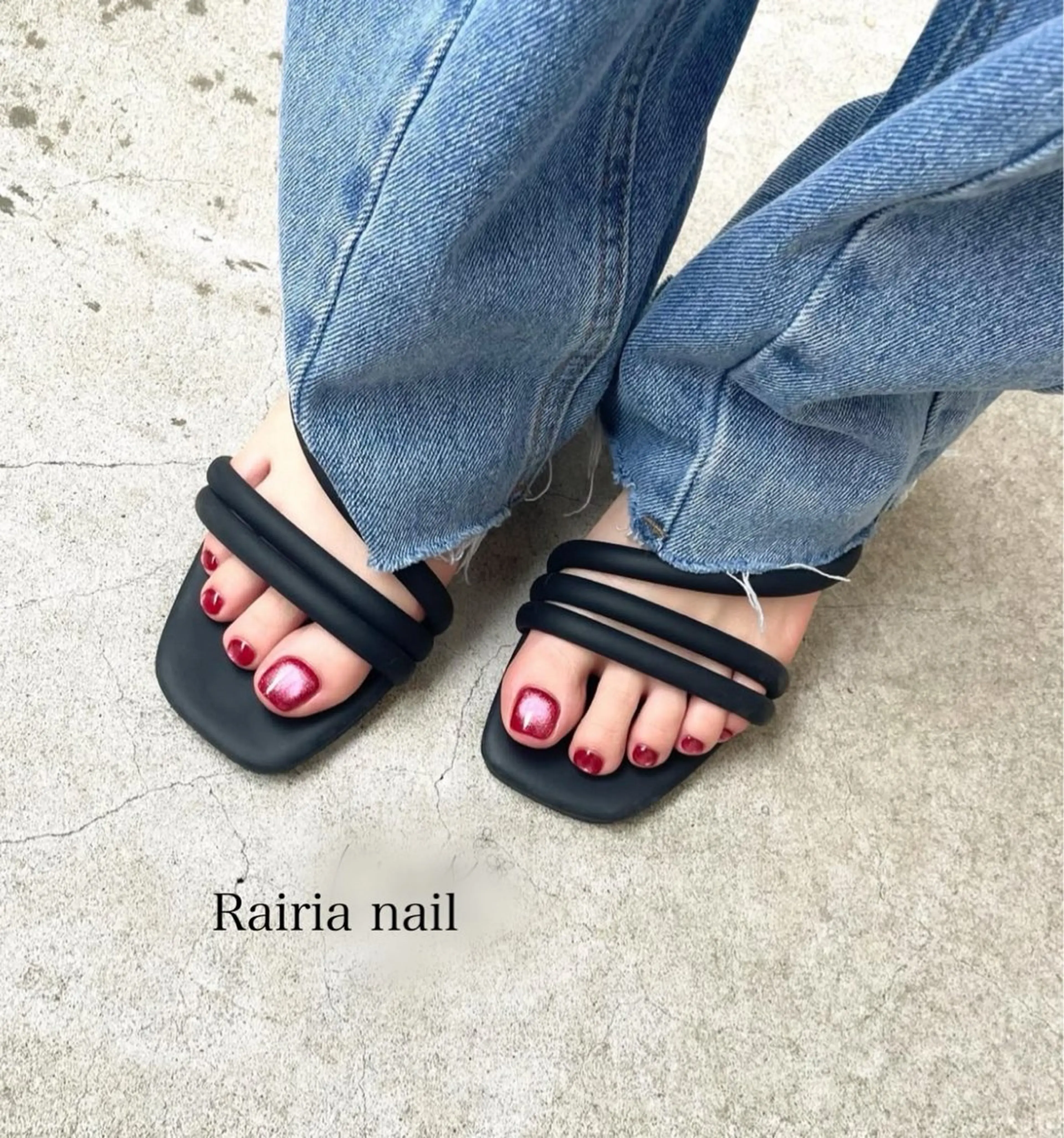 ネイル フットネイル ジェルネイル 持ち込み パラジェル Rairianail yukiのネイルデザイン