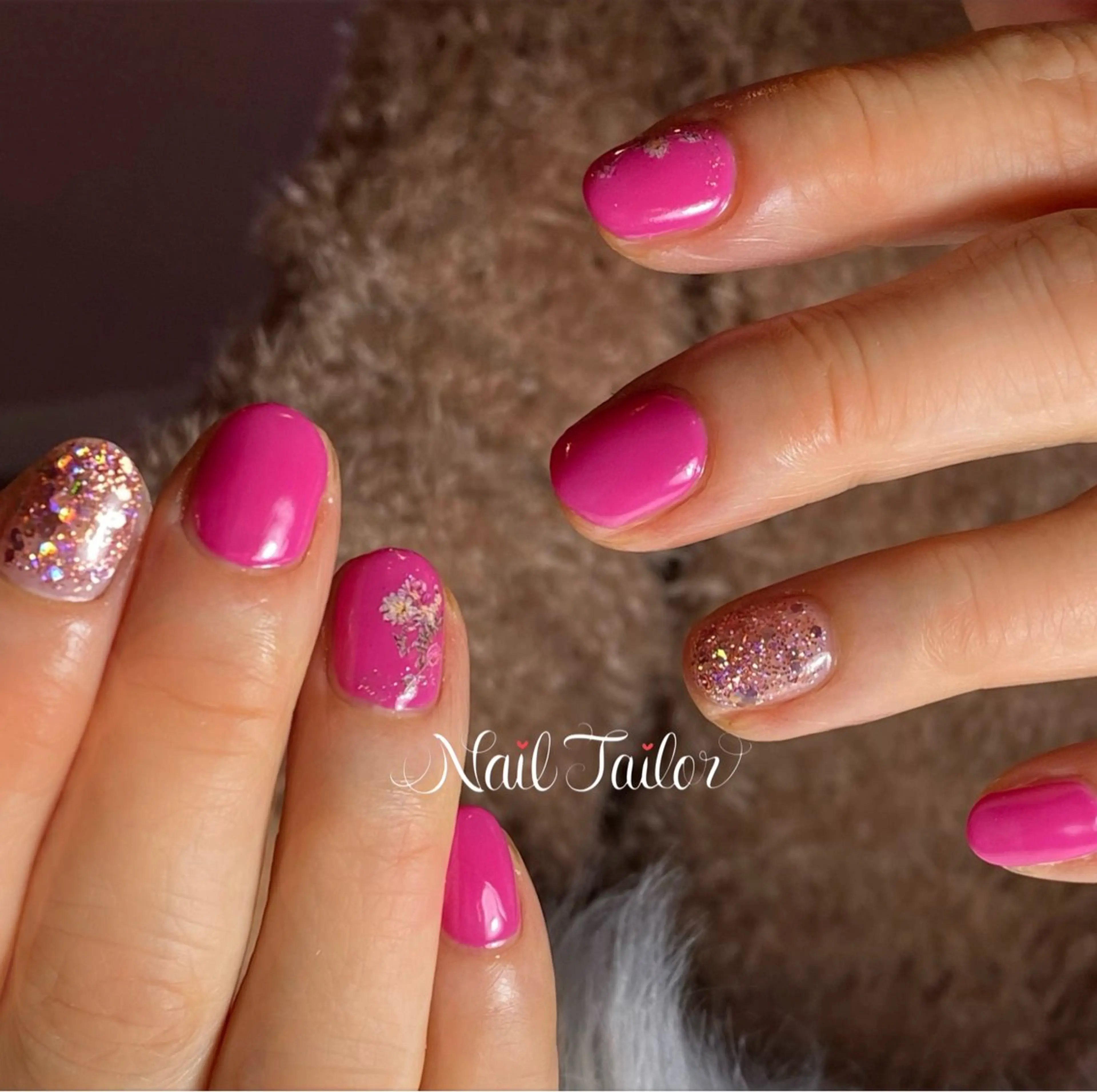 ネイル フラッシュネイル ジェルネイル キラキラネイル ラメ(グリッター) ワンカラーネイル ハンドネイル 〜Nail Tailor〜　ネイルテイラー所属・NailTailor ネイルテイラーのネイルデザイン