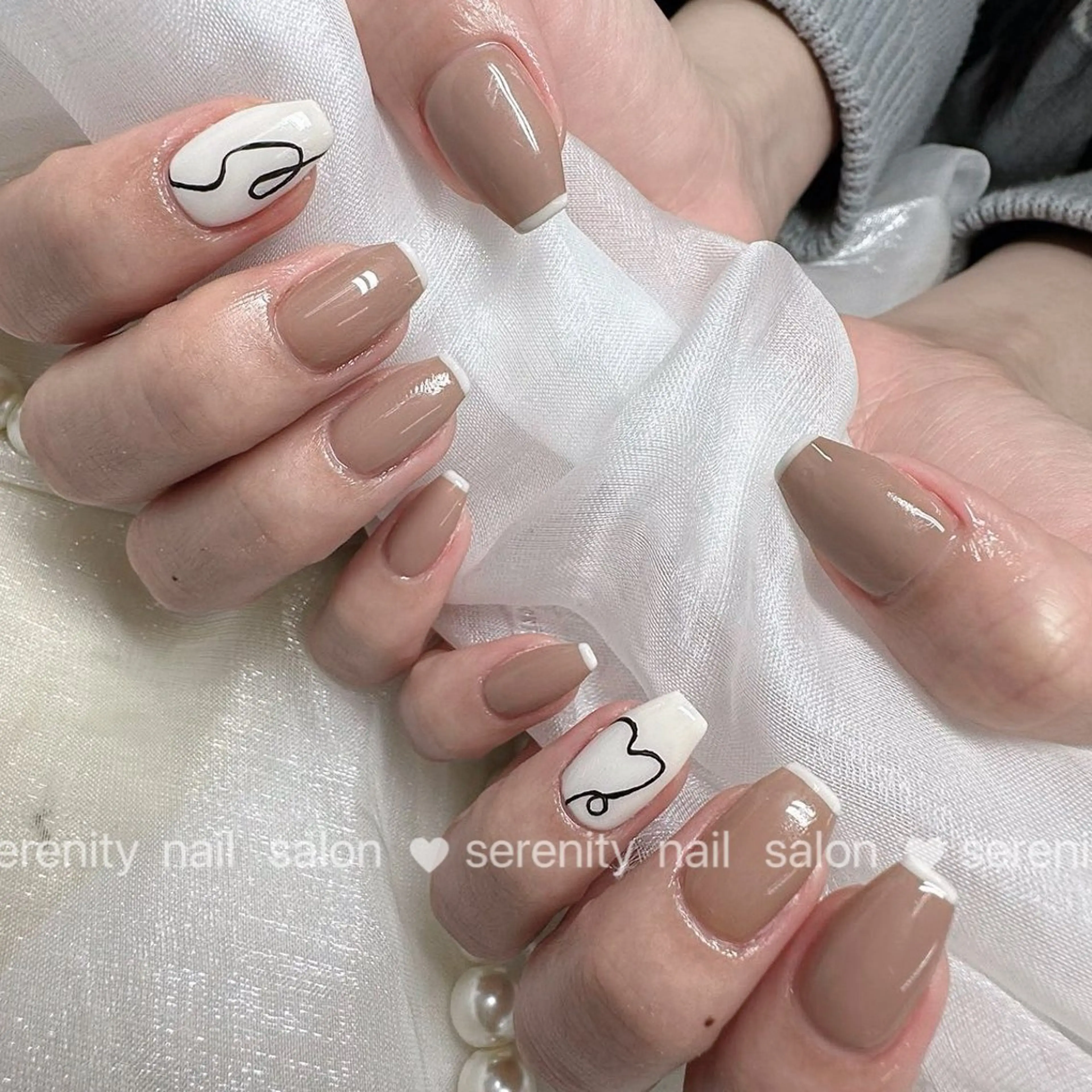 ネイル ハンドネイル ハンドケア ✨Serenity ワンホンネイルのネイルデザイン