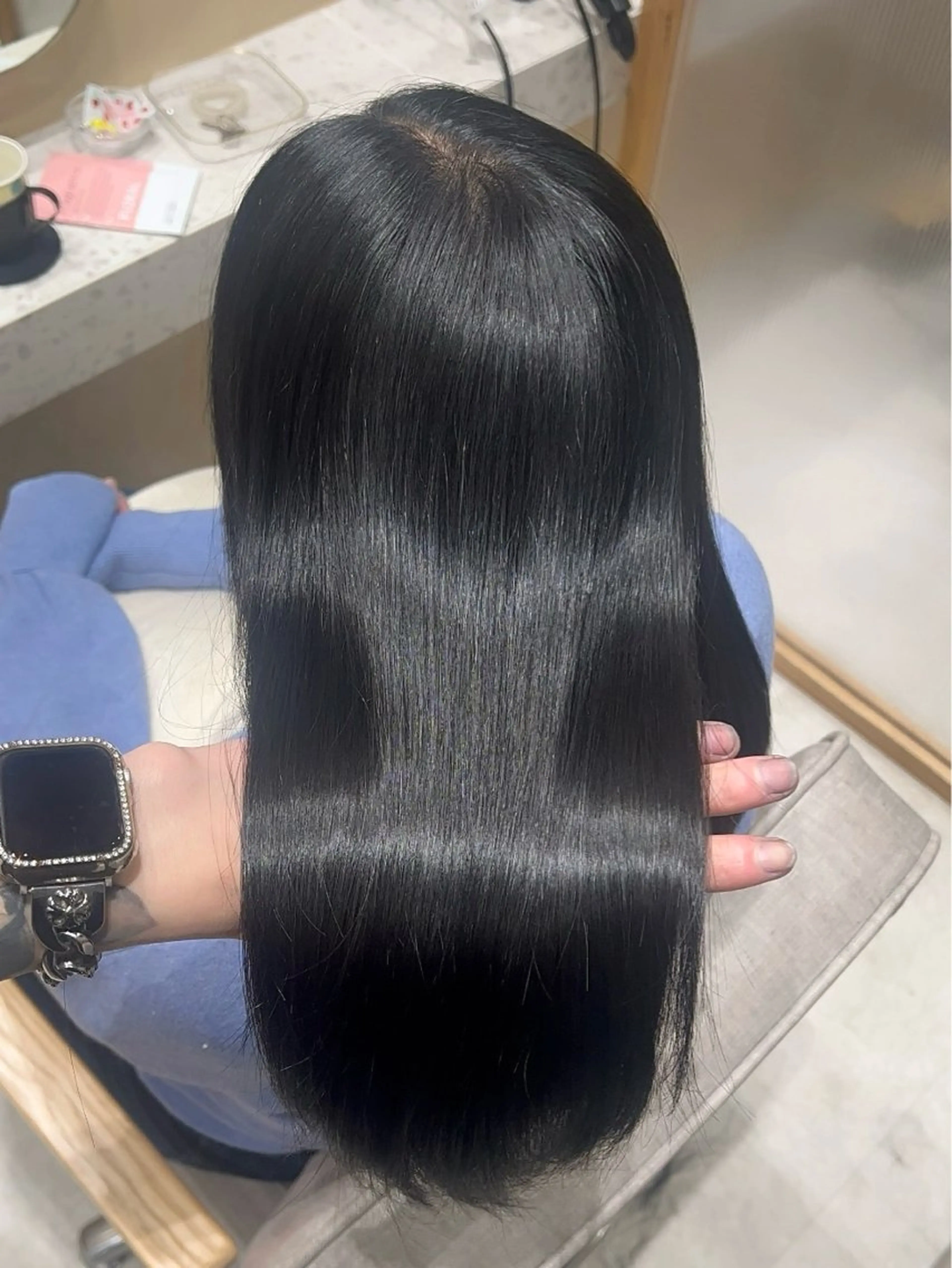 セミロング 髪質改善 トリートメント ヘアカラー トリートメント 💎髪質改善艶髪 💎透明感カラー💎のヘアスタイル