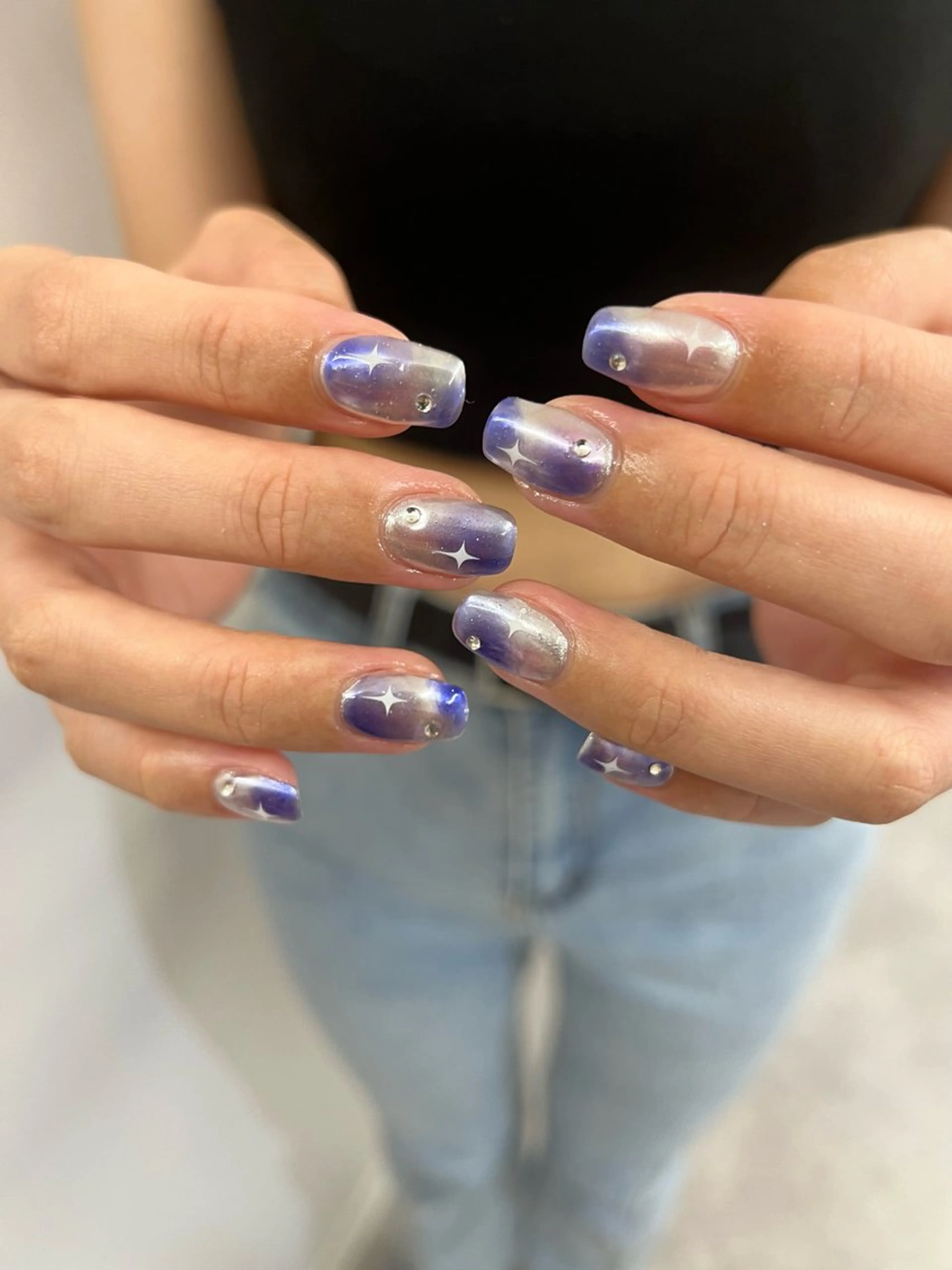 ネイル ジェルネイル 韓国ネイル マグネットネイル ニュアンスネイル パラジェル ハンドネイル ハンドケア Bana_ Nailのネイルデザイン