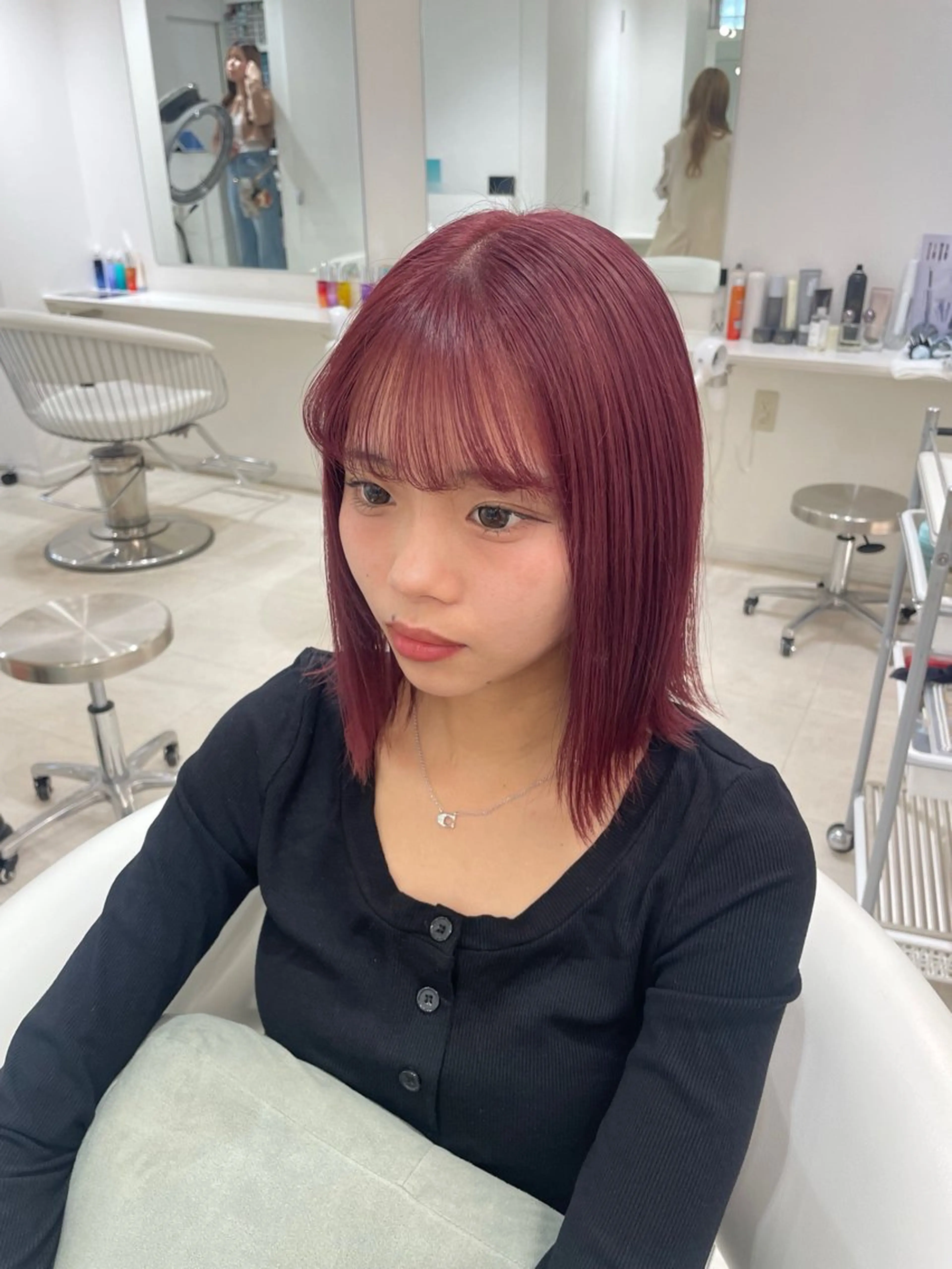 ミディアム カラー ヘアカラー ParveMix 🩶🫧入江 香名のヘアスタイル
