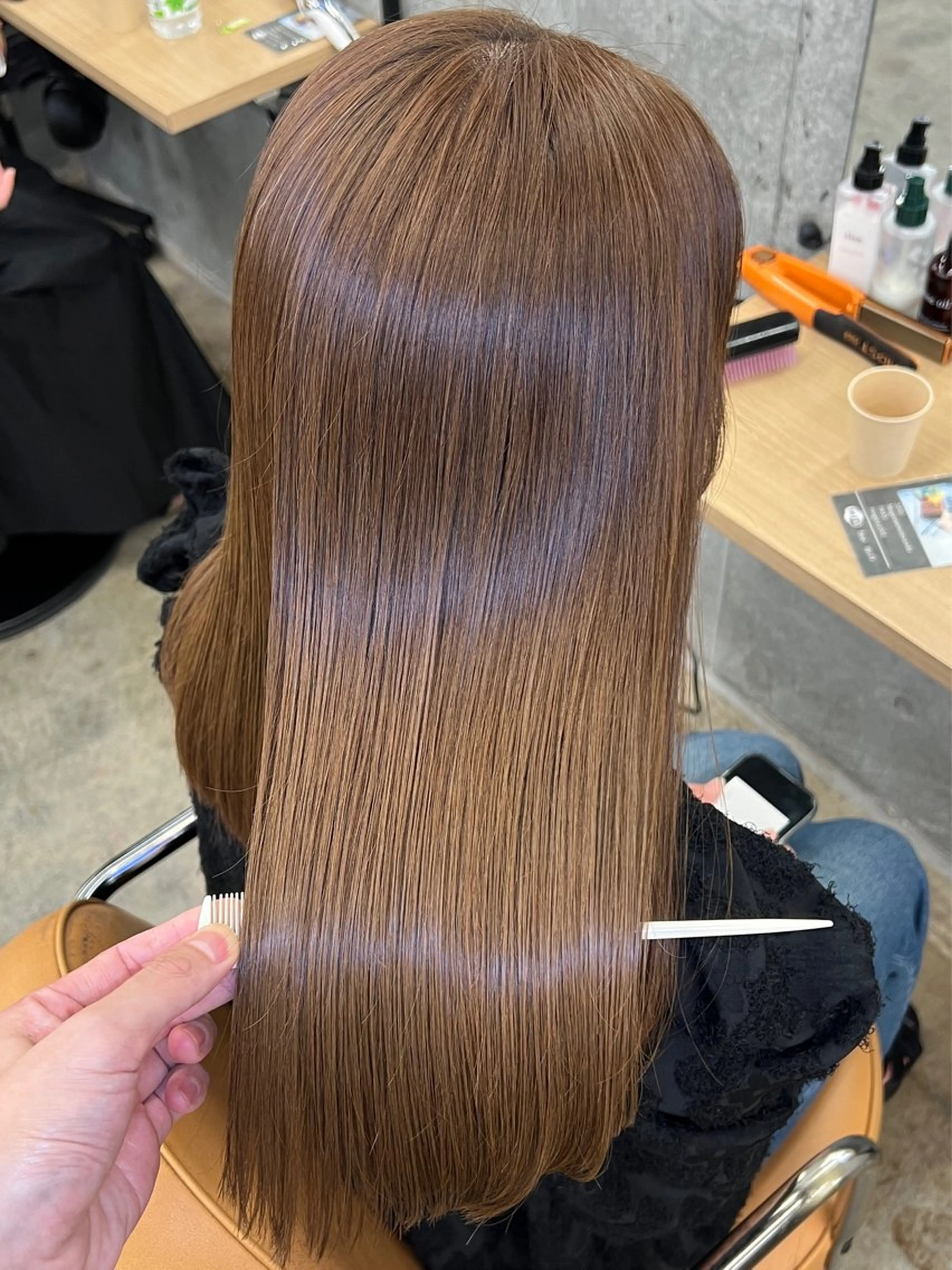 ✨【美髪縮毛矯正+透明感カラー+メンテナンスカット】✨+トリートメントの写真