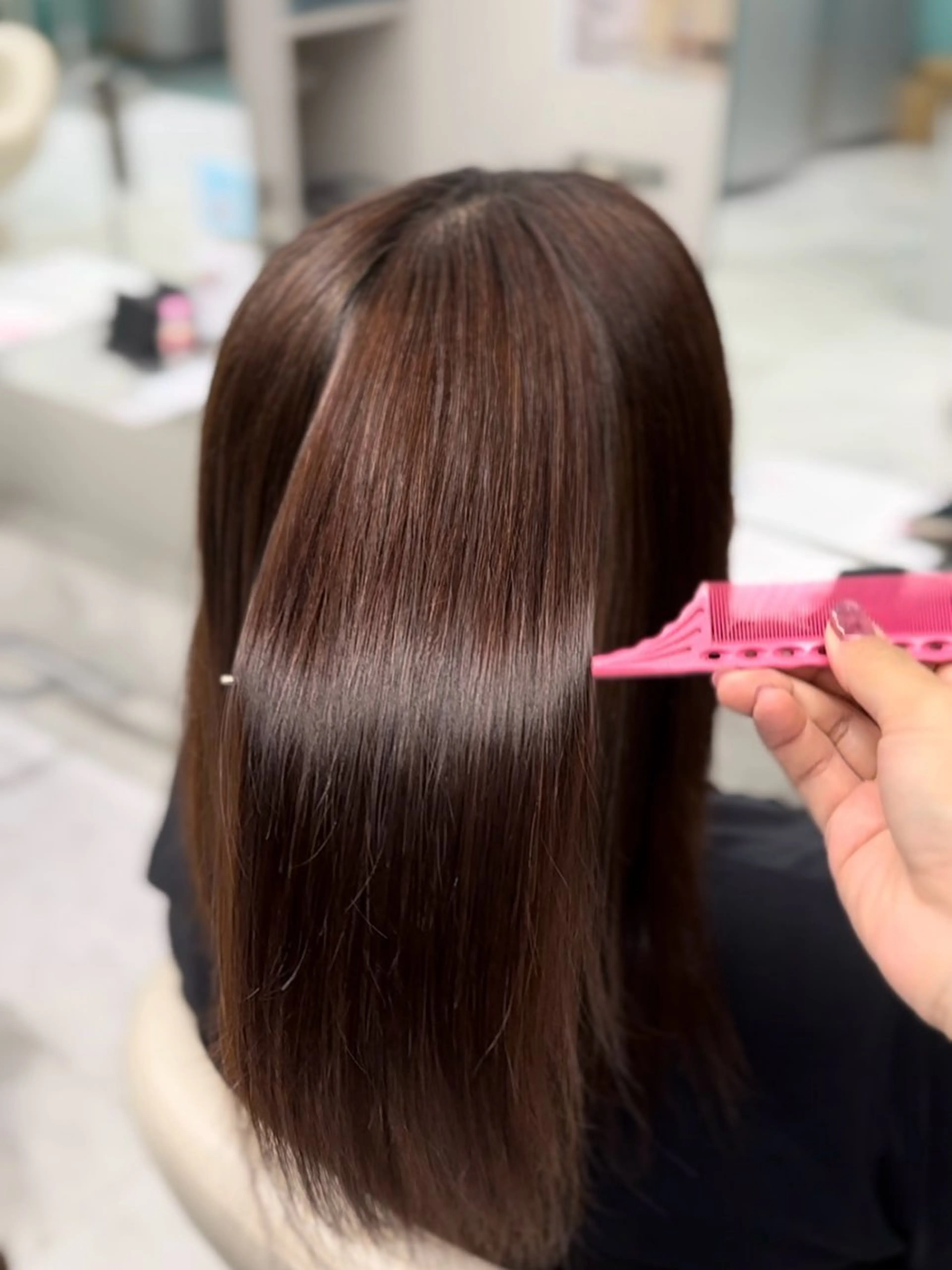 セミロング 縮毛矯正 縮毛矯正 LeeHorie miuのヘアスタイル