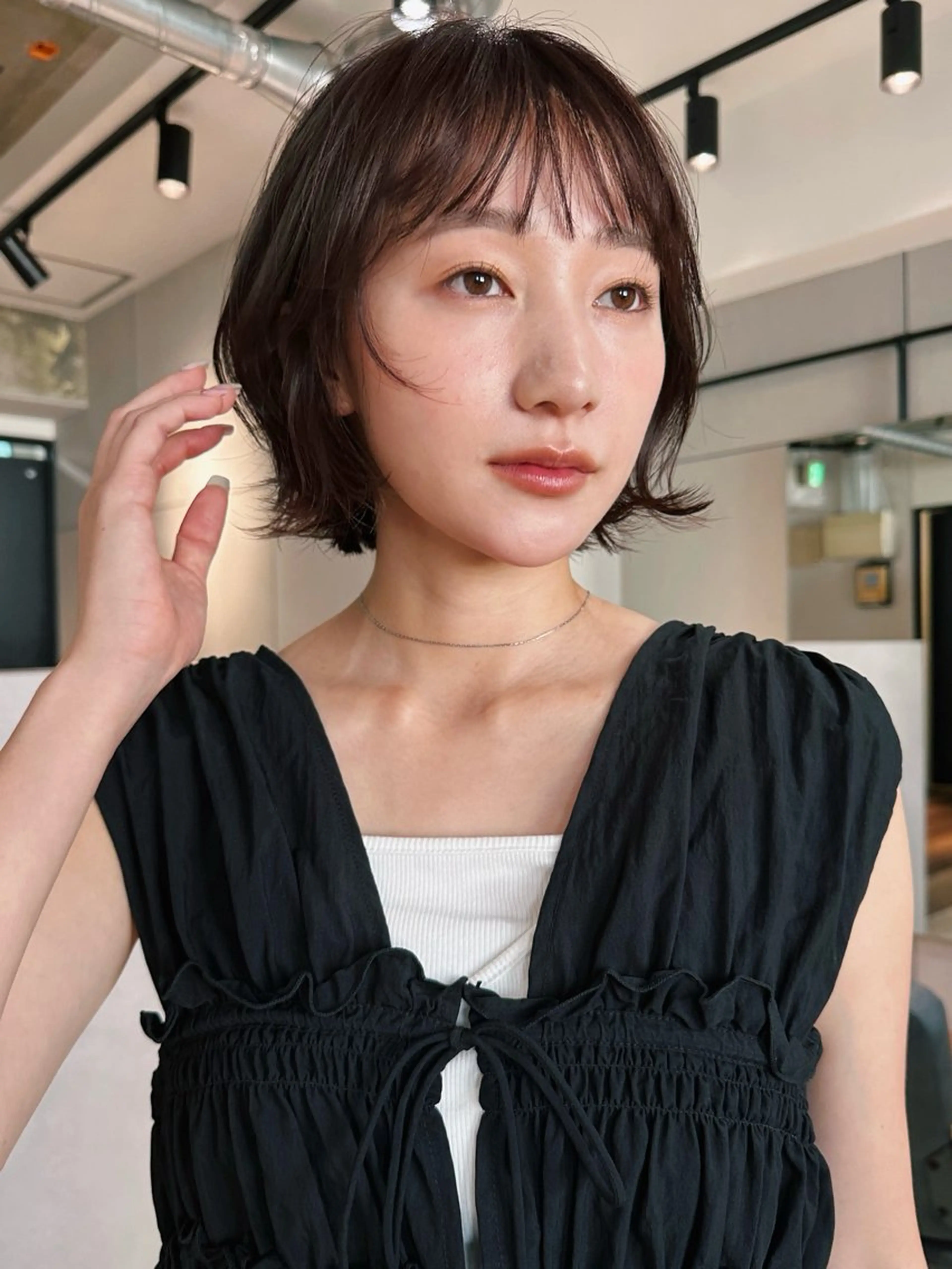 ショート カラー パーマ 🎀小顔×似合わせ× 透明感カラー🎀のヘアスタイル