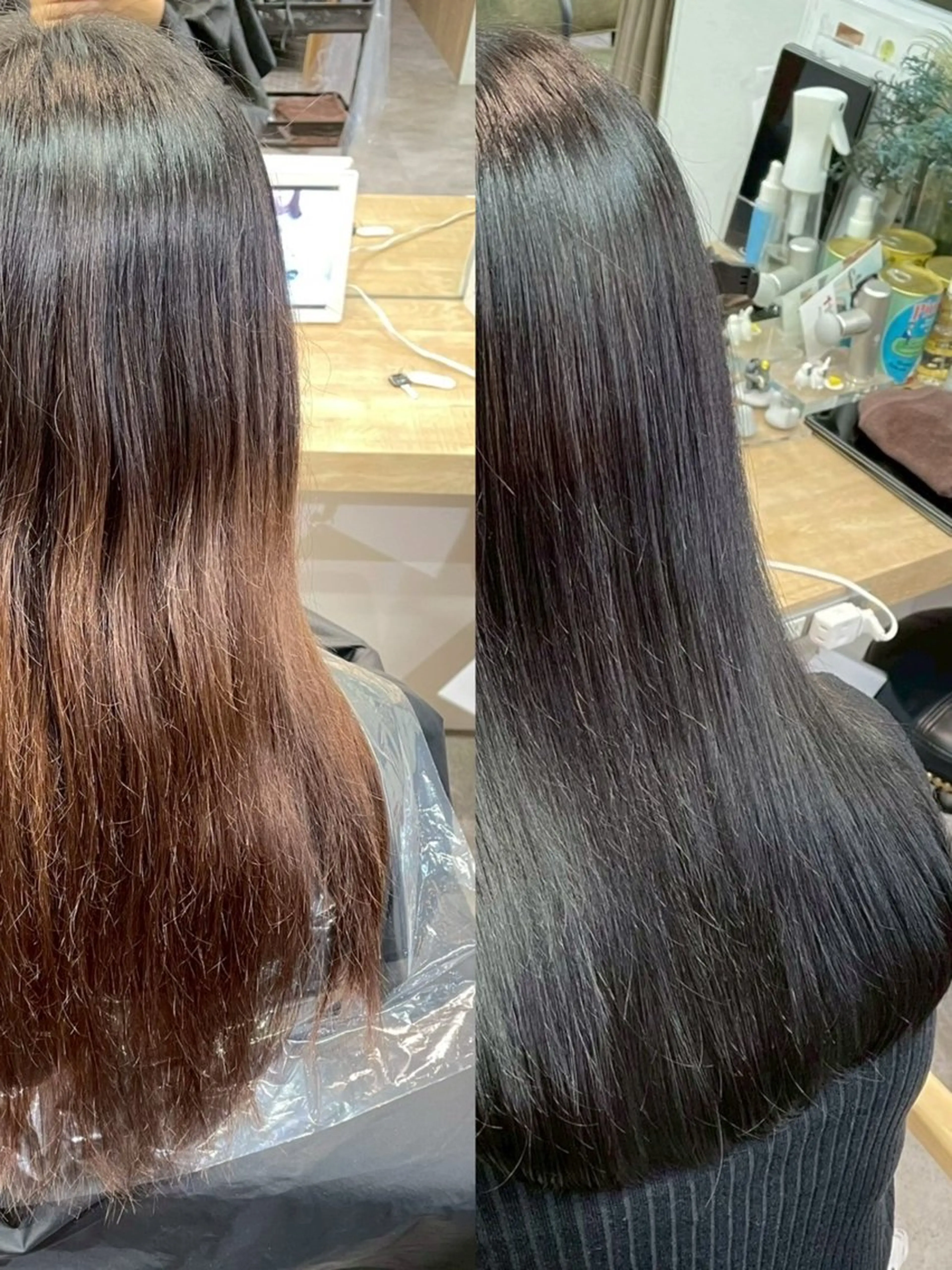 カラー 縮毛矯正 ヘアカラー 縮毛矯正 透明感 カラー 艶髪 縮毛矯正🫒airiのヘアスタイル