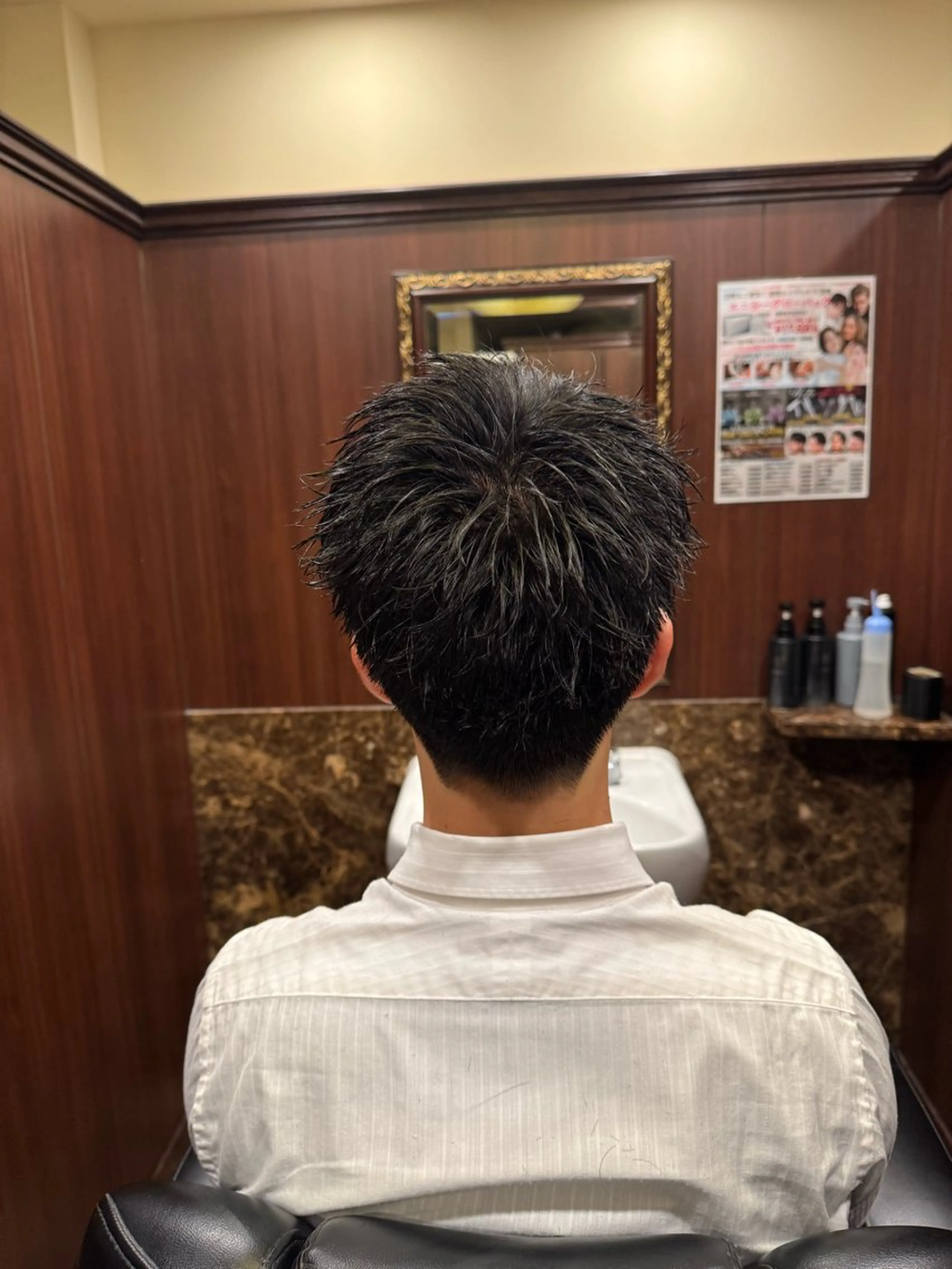 ショート パーマ メンズ HIRO GINZA barber shop 横浜店所属・ヒロ銀座　無料 フェード　細内のヘアスタイル