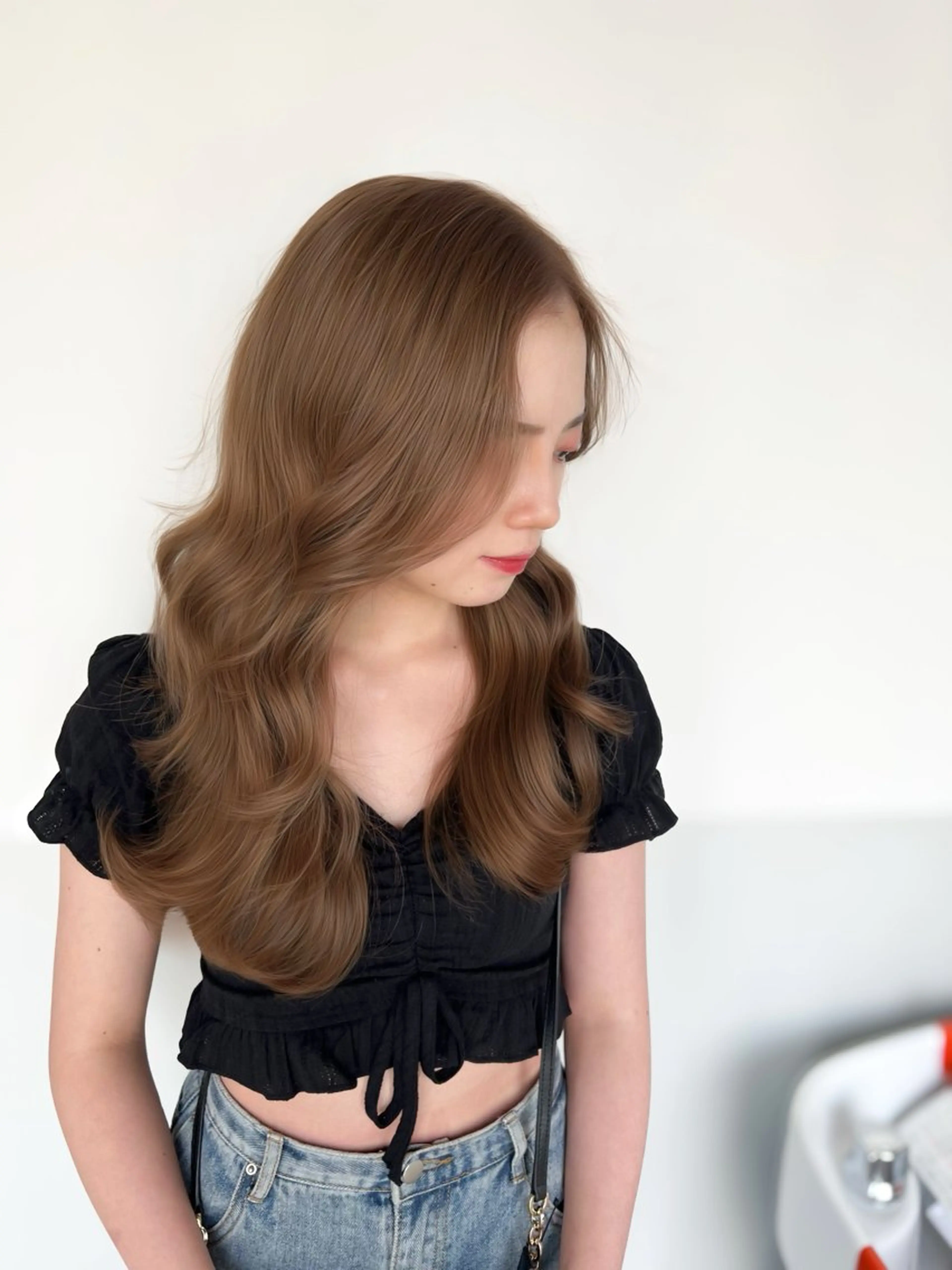 ミディアム カラー カット ヘアカラー 顔まわりの神様 藤嶋秀幸のヘアスタイル