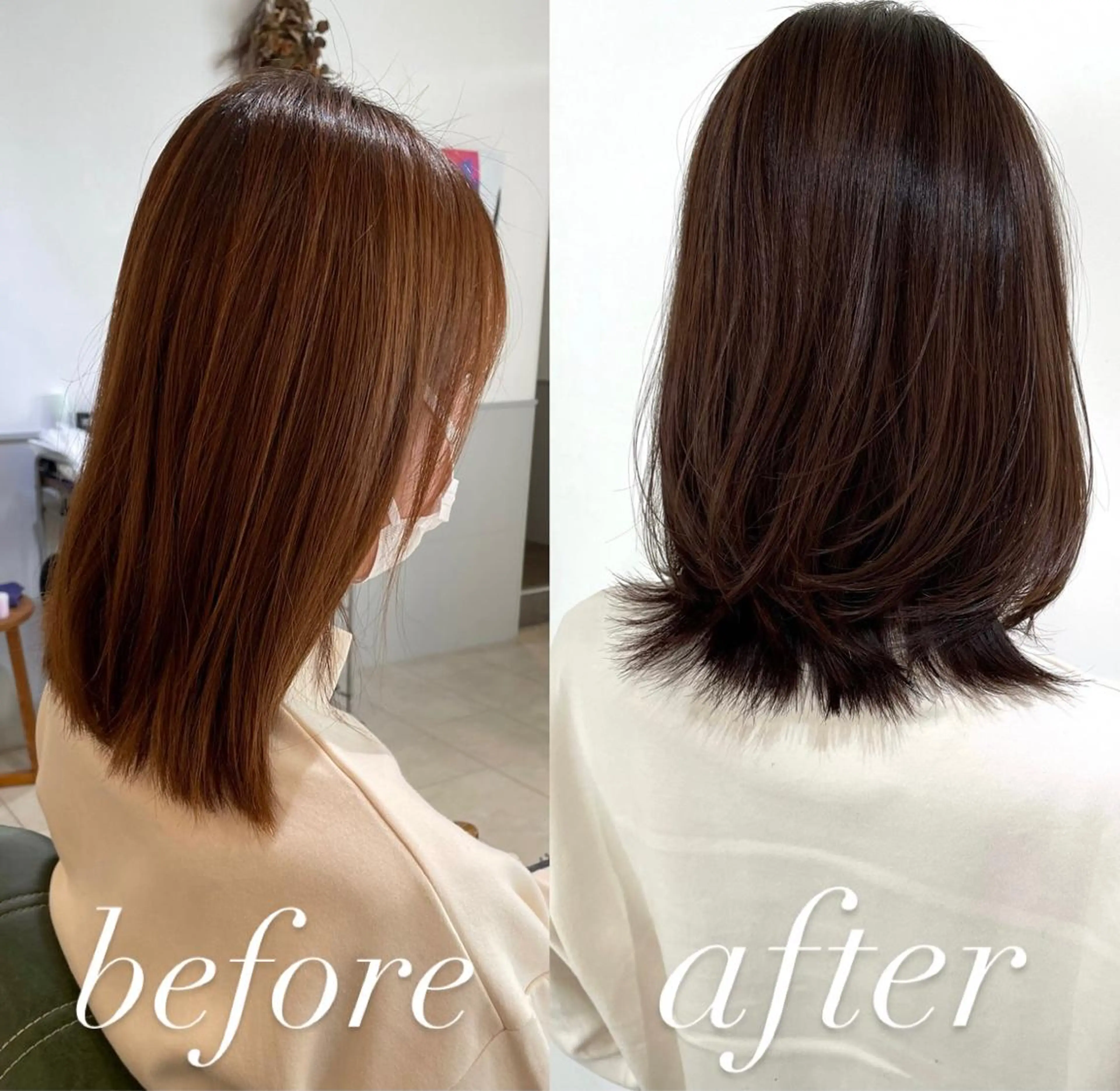 ミディアム カラー ブラウンカラー レイヤーカット カット ヘアカラー トリートメント 過去一の柔髪ヘア 🌿IVYjoureのヘアスタイル