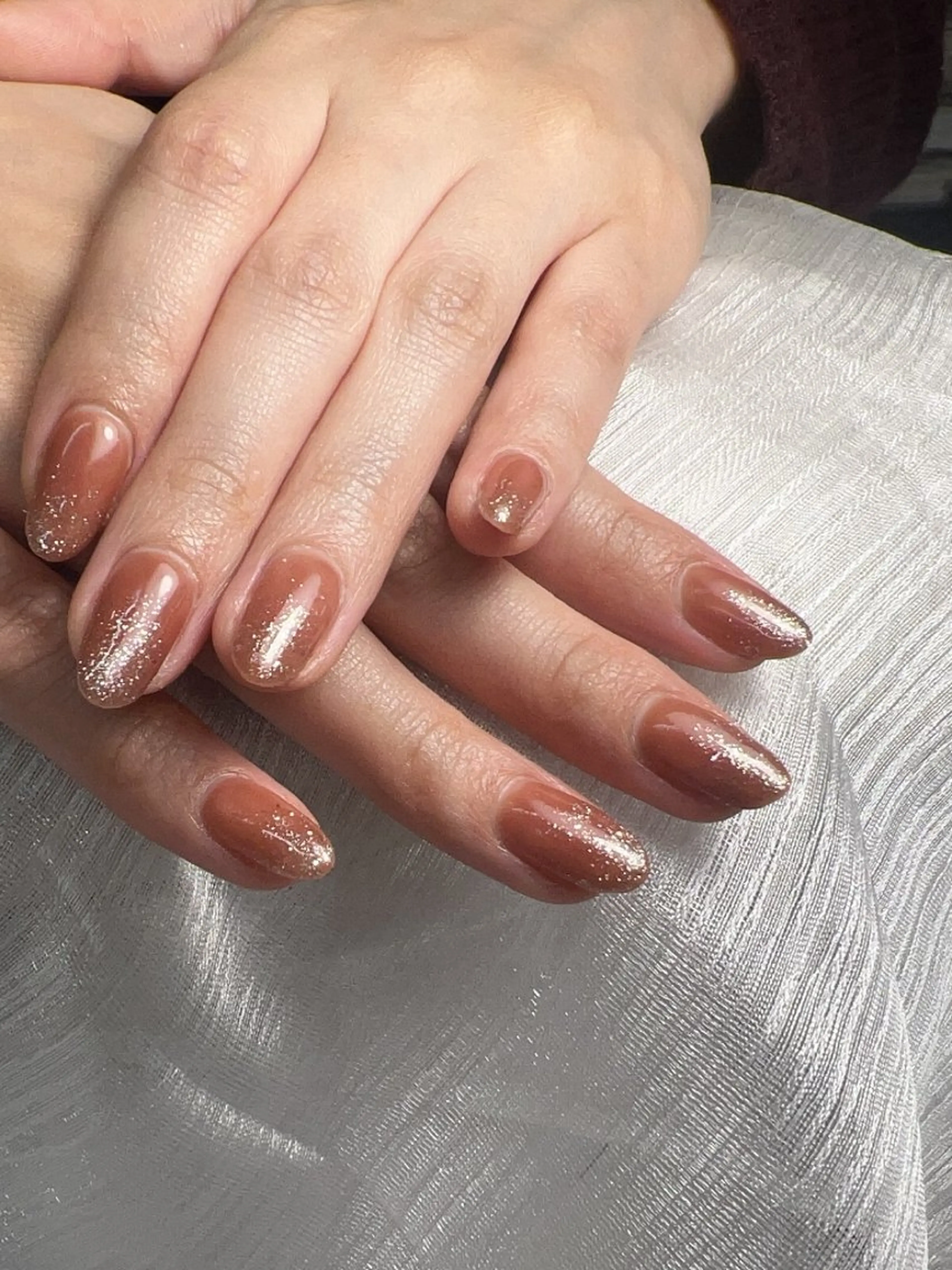 ワンカラ―/ラメグラデーション1色選べる/ラインストーン/パ―ル10個まで/ス―トンの位置変更可能の写真