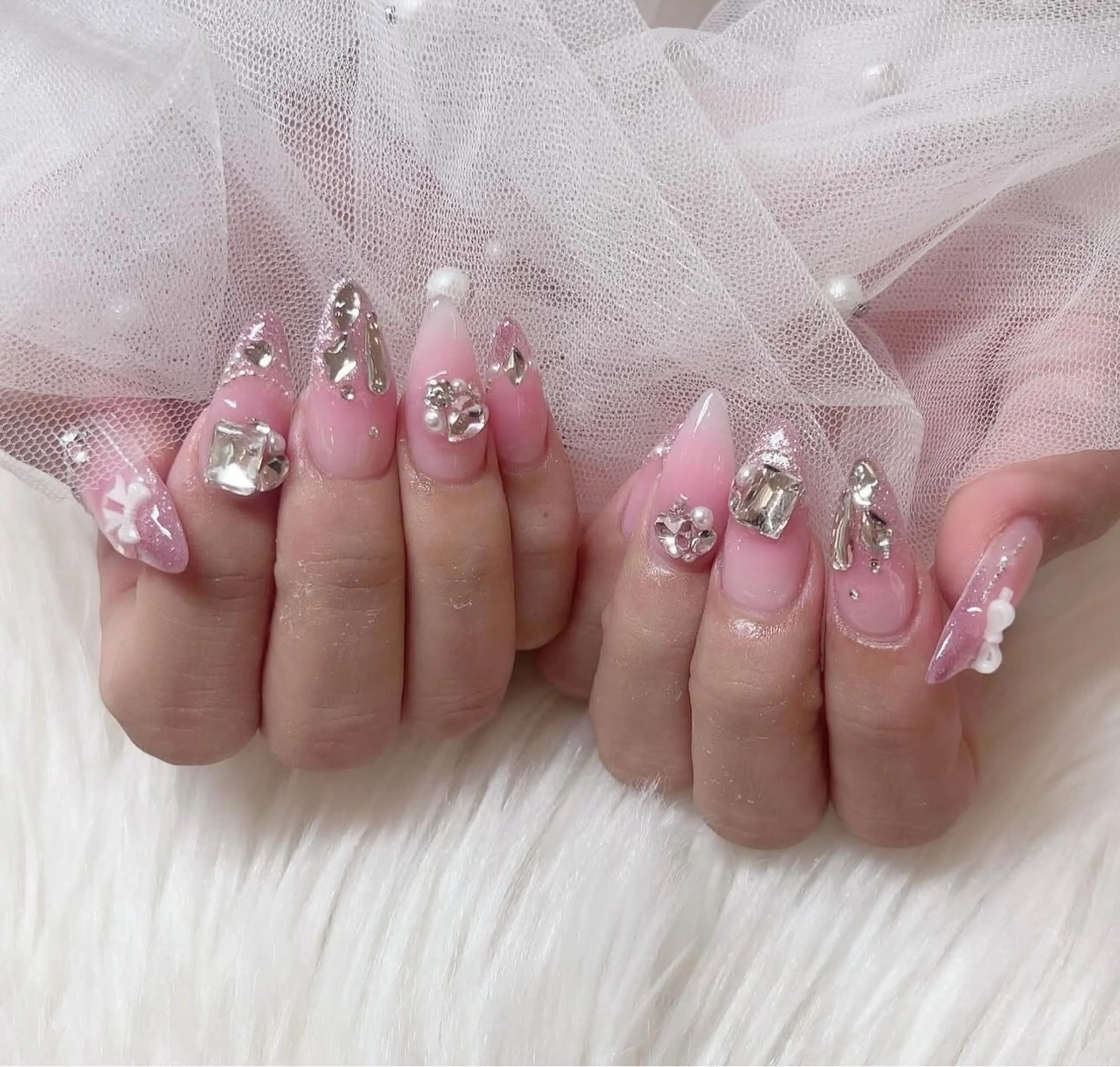 ネイル 韓国ネイル 持ち込み ニュアンスネイル ネイルチップ ハンドネイル TABI ANA.CHUOのネイルデザイン