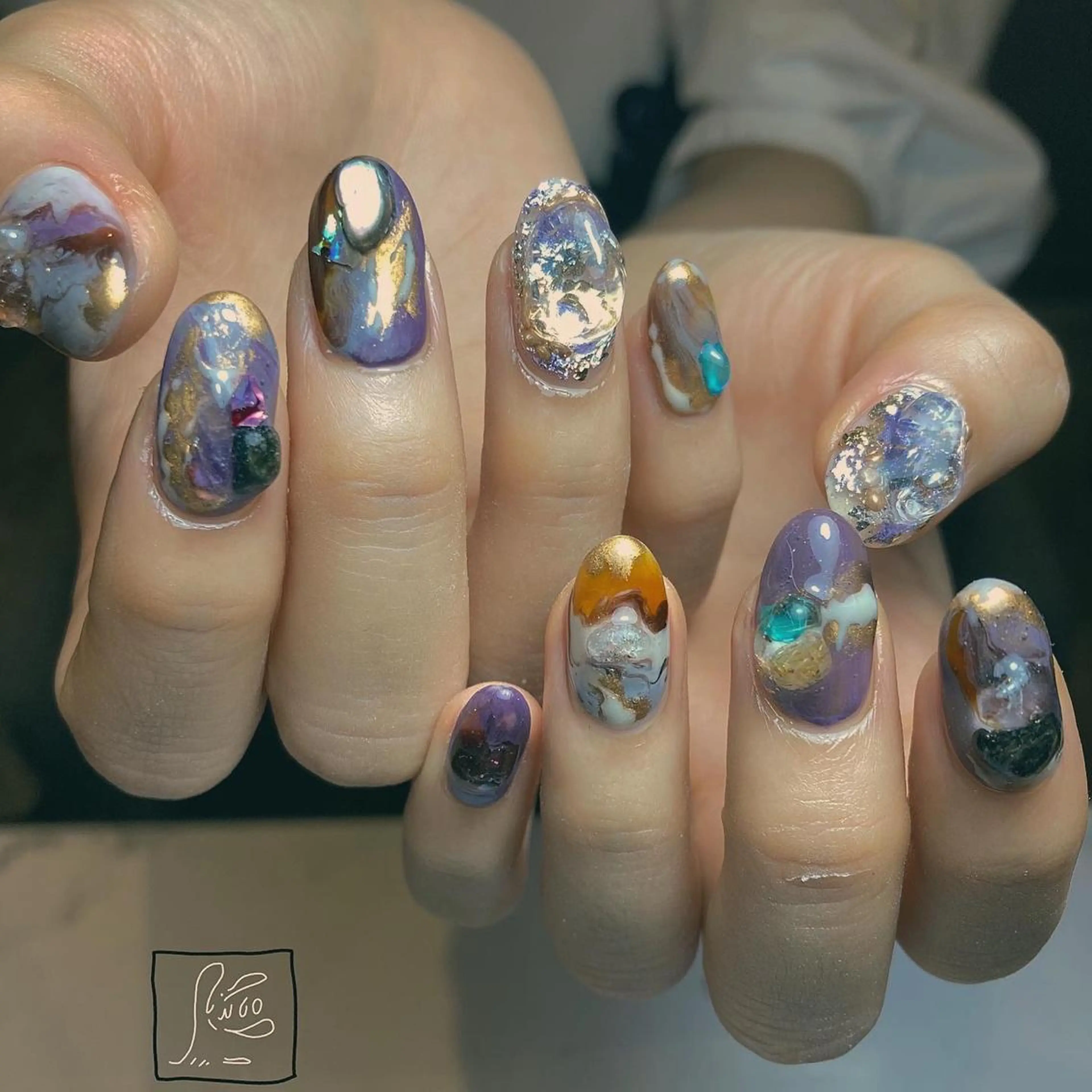 ネイル アートネイル クリアネイル フットネイル 持ち込み ニュアンスネイル ハンドネイル hamaguchi licoのネイルデザイン