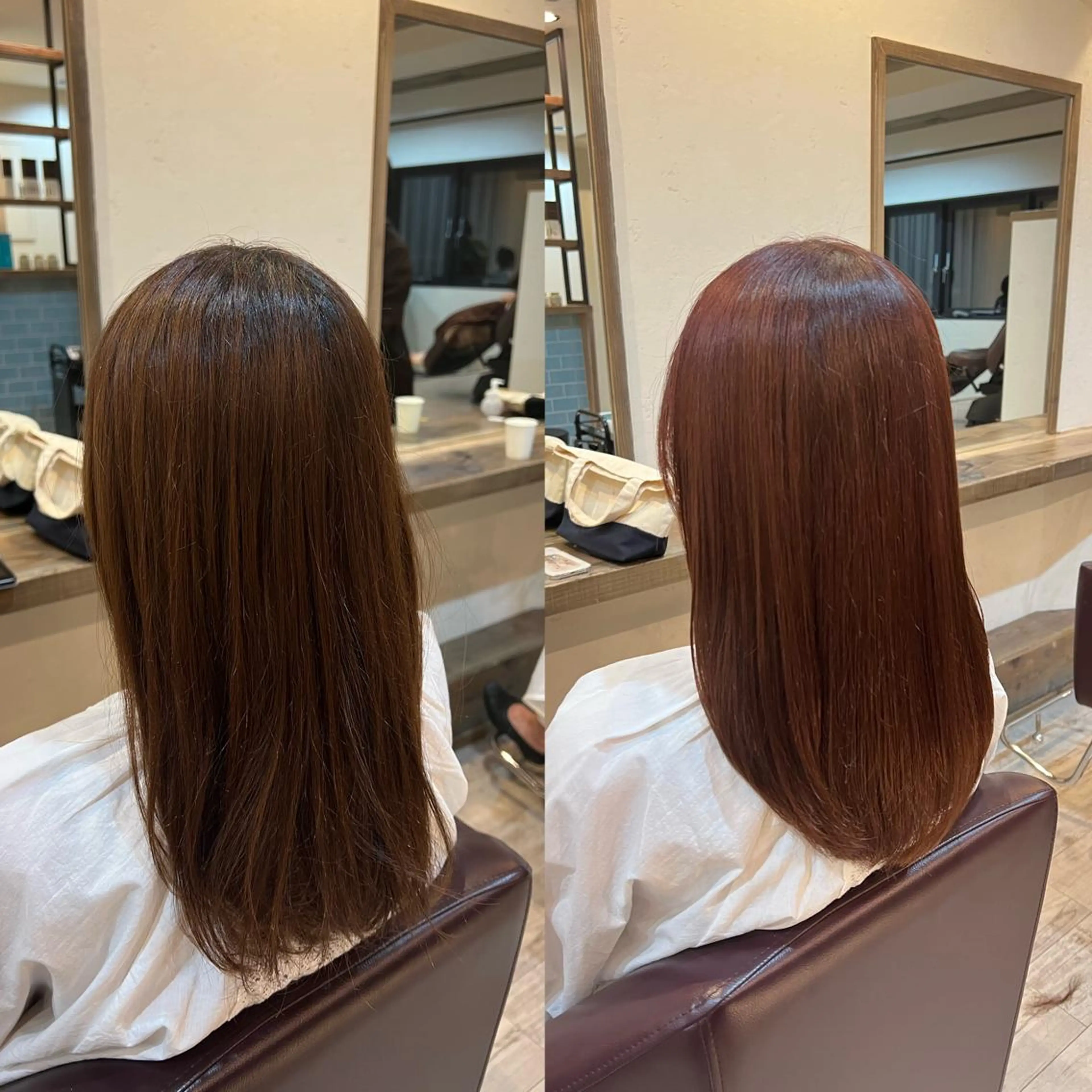 セミロング カラー ベージュカラー ブリーチ ブリーチなしカラー ピンクカラー ピンクベージュ カット ヘアカラー 工藤 梨花のヘアスタイル