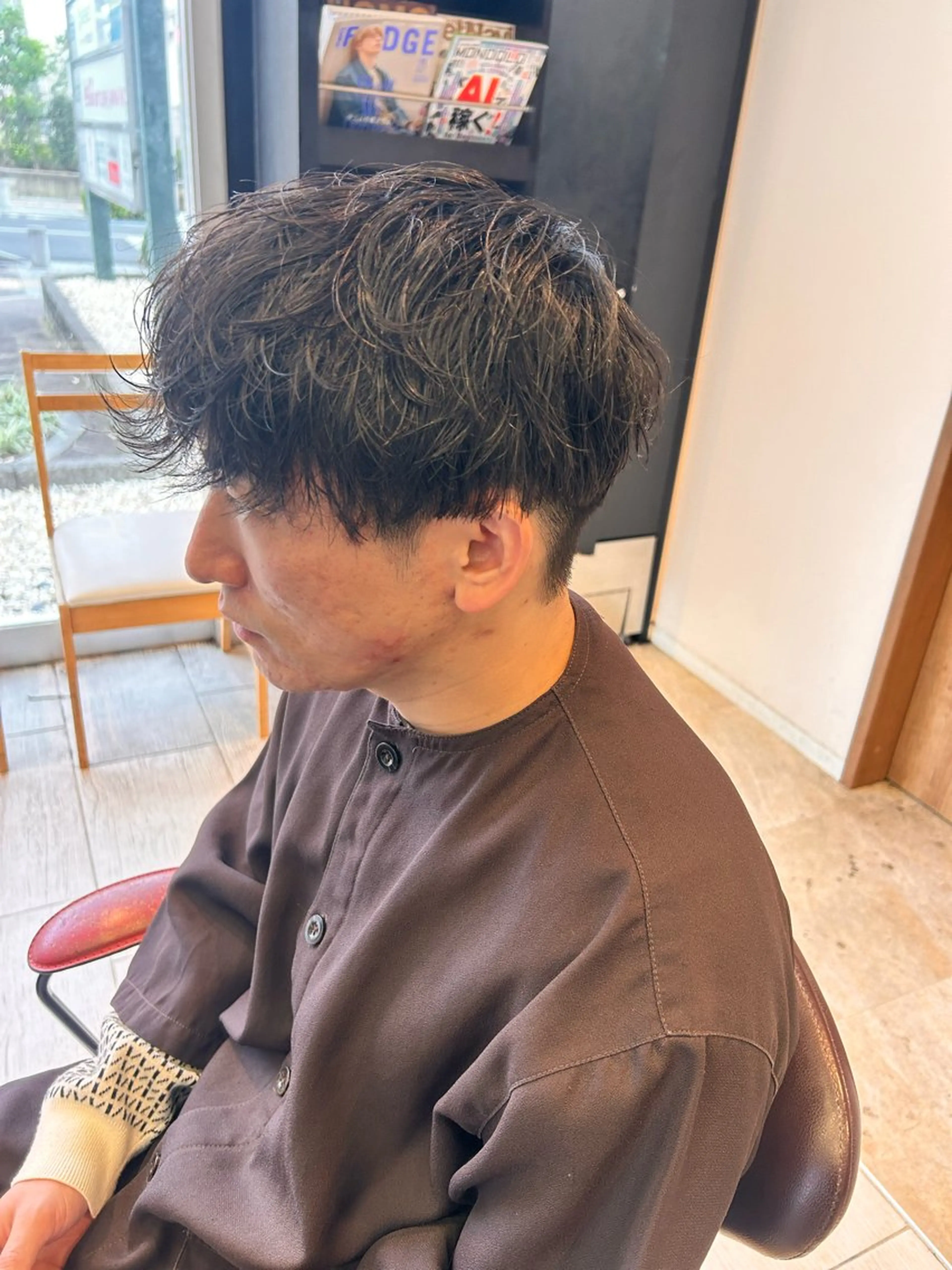 ショート パーマ メンズ カット パーマ トリートメント EARTH大宮宮原店所属・ri kuのヘアスタイル