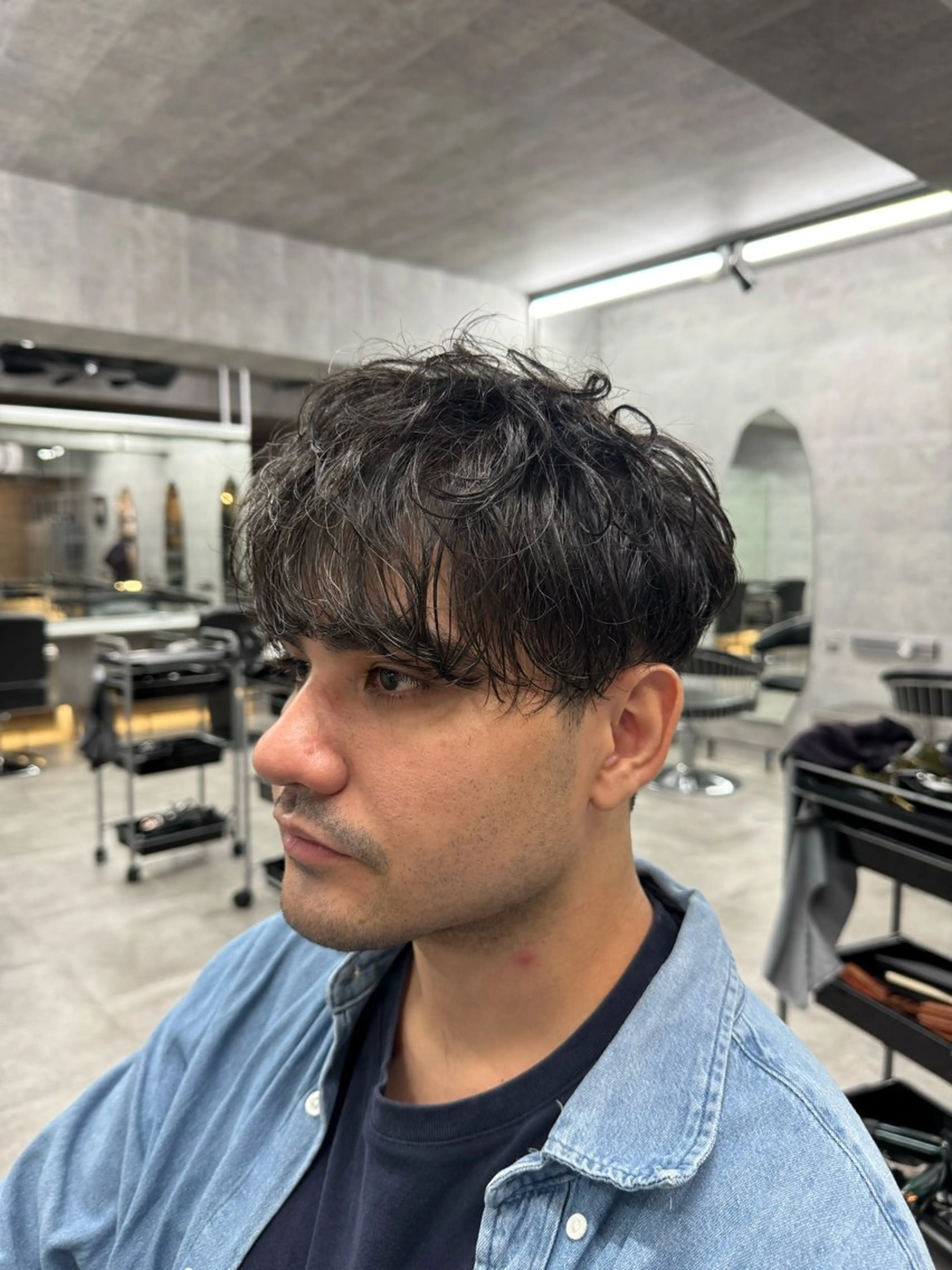 パーマ メンズ カット パーマ あなたのお悩み改善" You"💚❤️💛のヘアスタイル