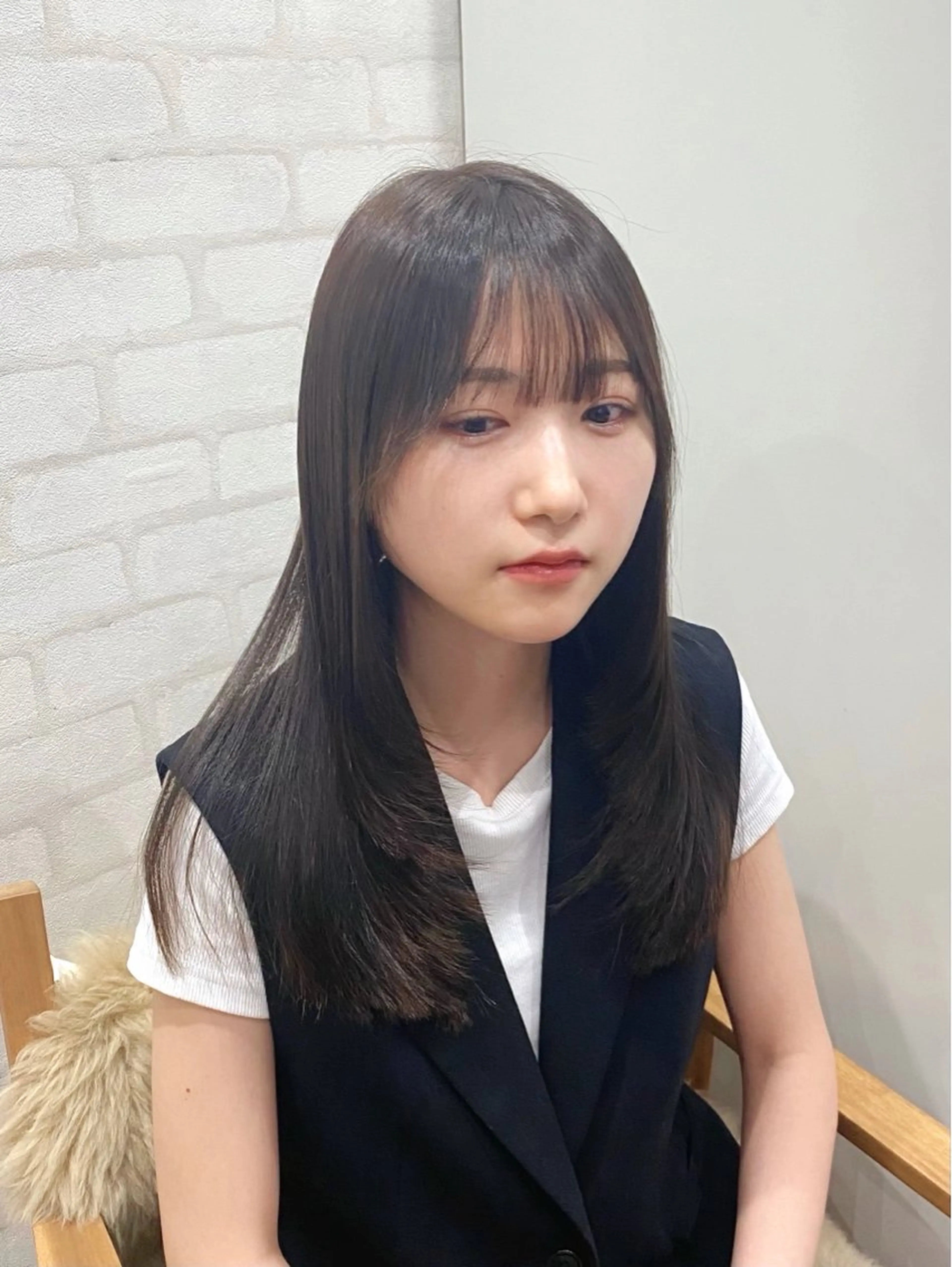 ロング カラー 透明感カラー レイヤーカット カット ヘアカラー トリートメント shiori/透明感 /顔周り/髪質改善のヘアスタイル