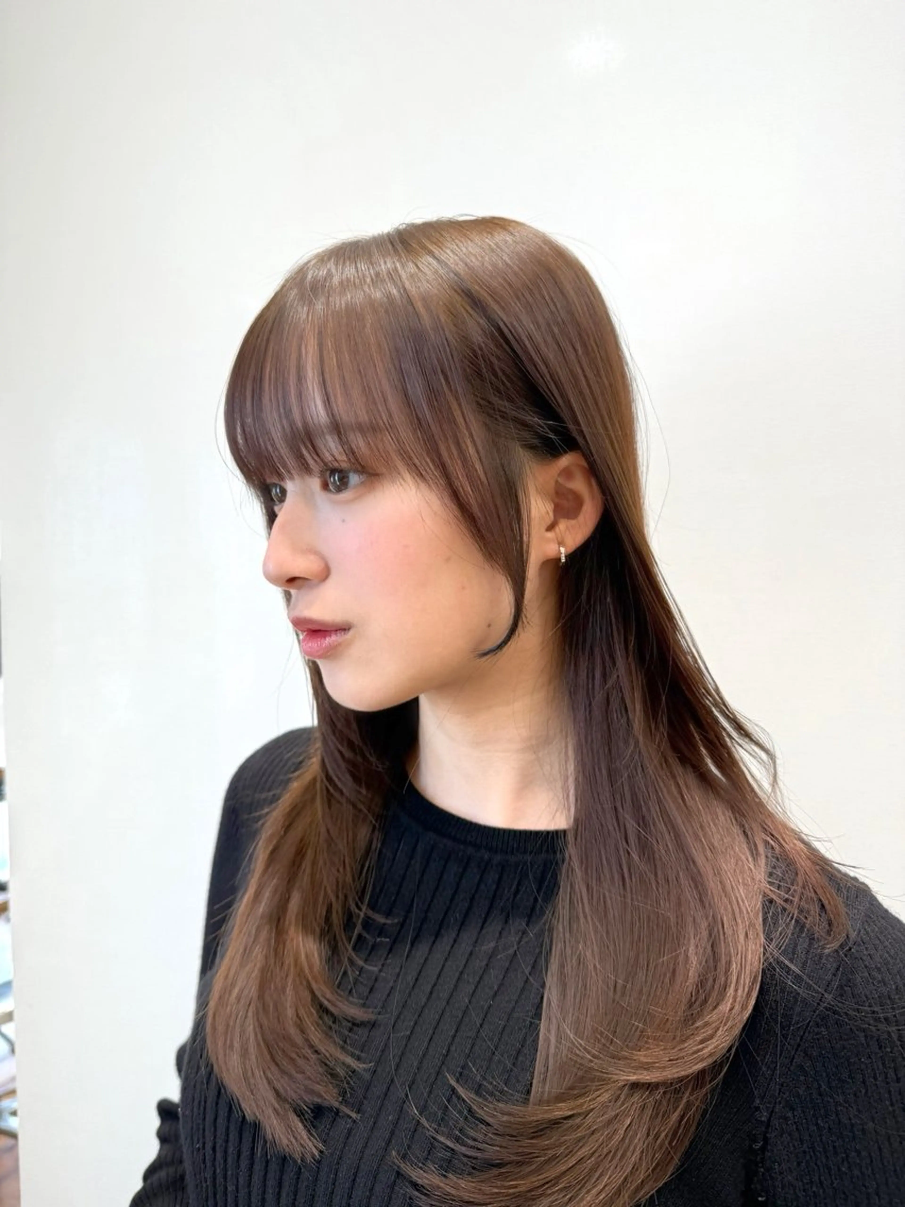 ロング カラー 韓国風ヘア レイヤーカット カット ヘアカラー トリートメント ヘッドスパ 石戸谷　海斗/韓国 レイヤー/艶カラーのヘアスタイル