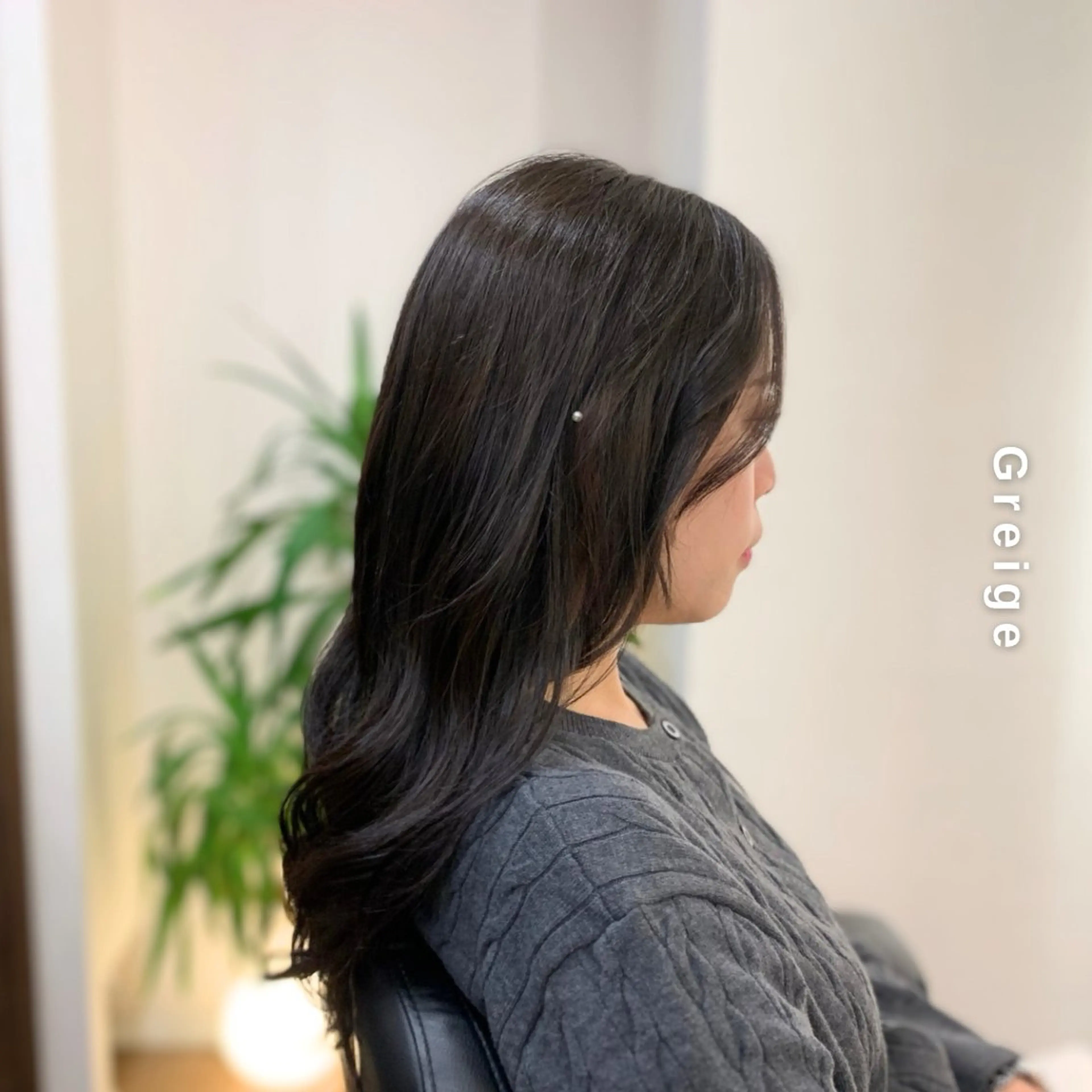 ロング カラー グレージュ ヘアカラー トリートメント ヘアセット Hair&Make newer所属・しんのすけ /カラーモデル募集のヘアスタイル