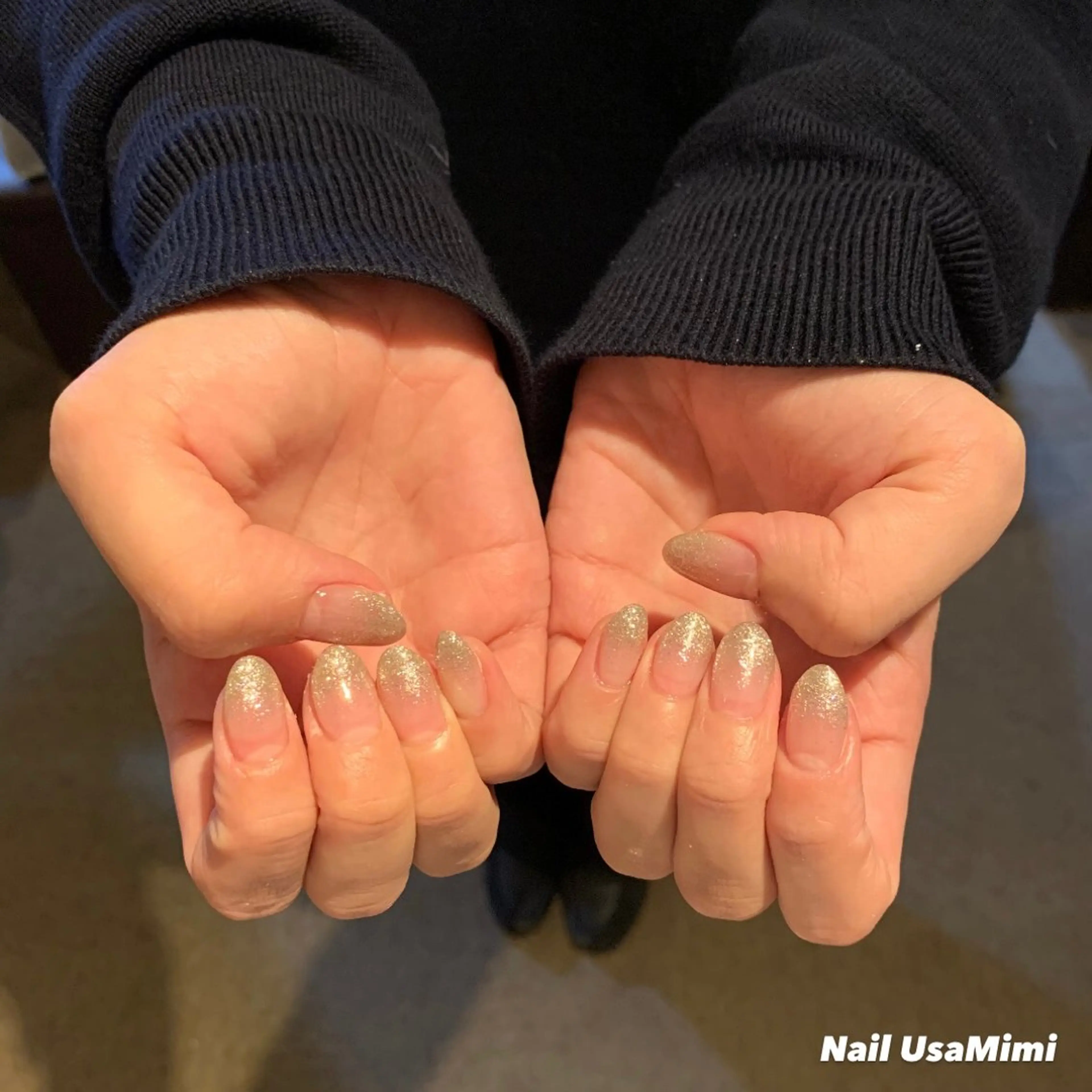 ネイル ジェルネイル グラデーション マグネットネイル 持ち込み ワンカラーネイル 本町ネイルNail UsaMimiのネイルデザイン