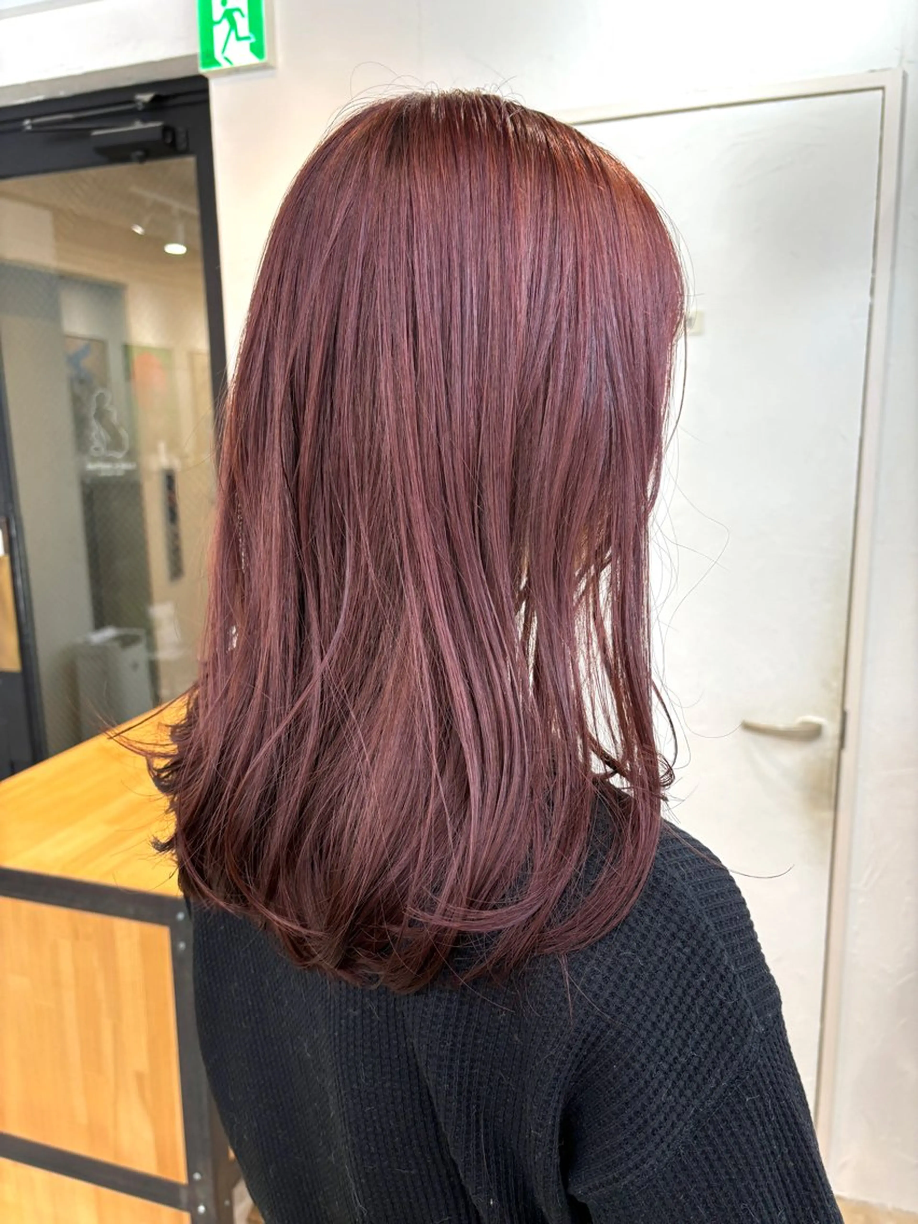 セミロング カラー ブリーチ ラベンダーカラー ブリーチなしカラー ピンクカラー ピンクラベンダー ヘアカラー 暖色カラー/天神/ ヘイマサクラのヘアスタイル