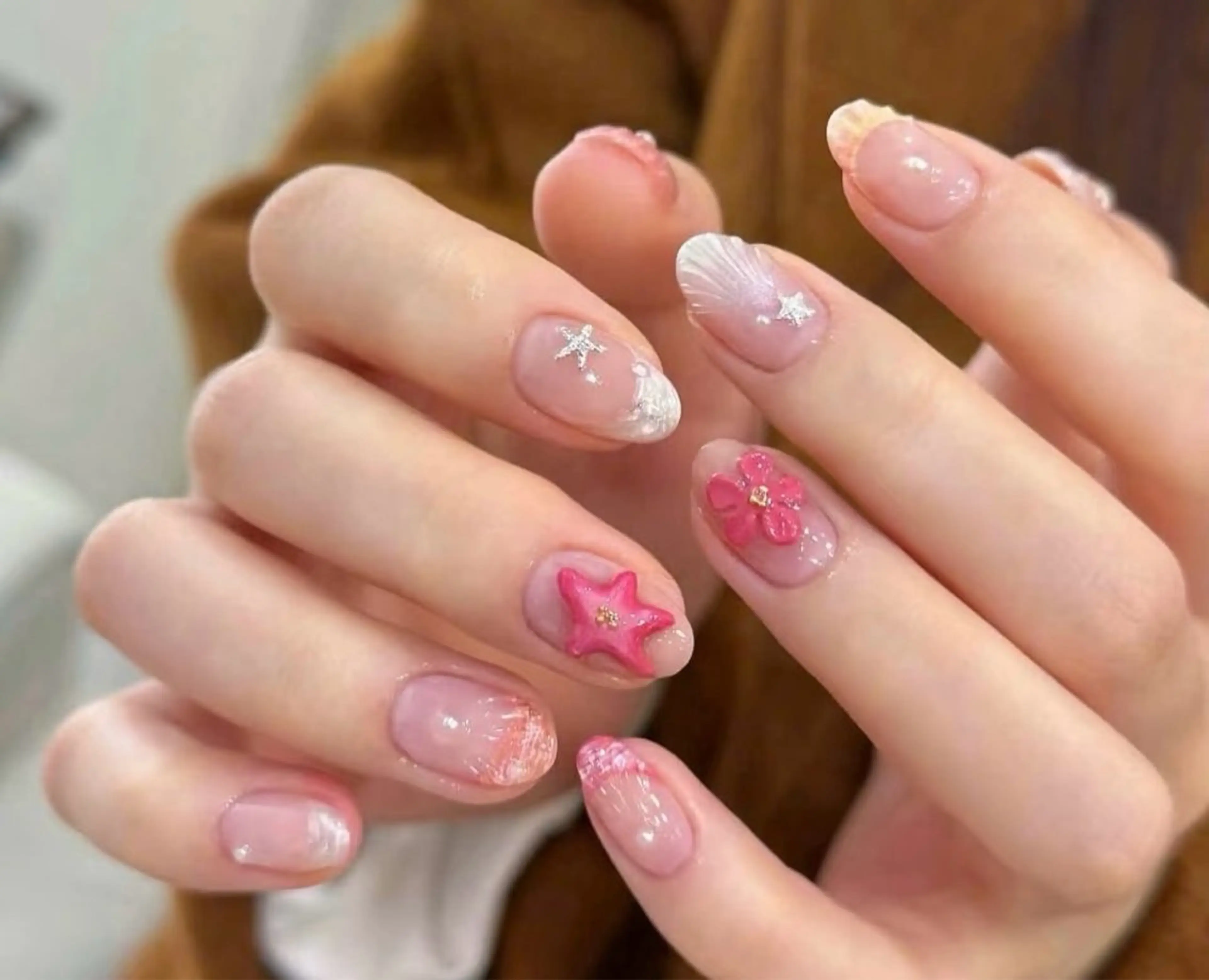 ネイル アートネイル フレンチネイル マグネットネイル ミラーネイル オフィスネイル ハンドネイル Blossom nail【ブラソンネイル】所属・Blossom nail_Yuniのネイルデザイン
