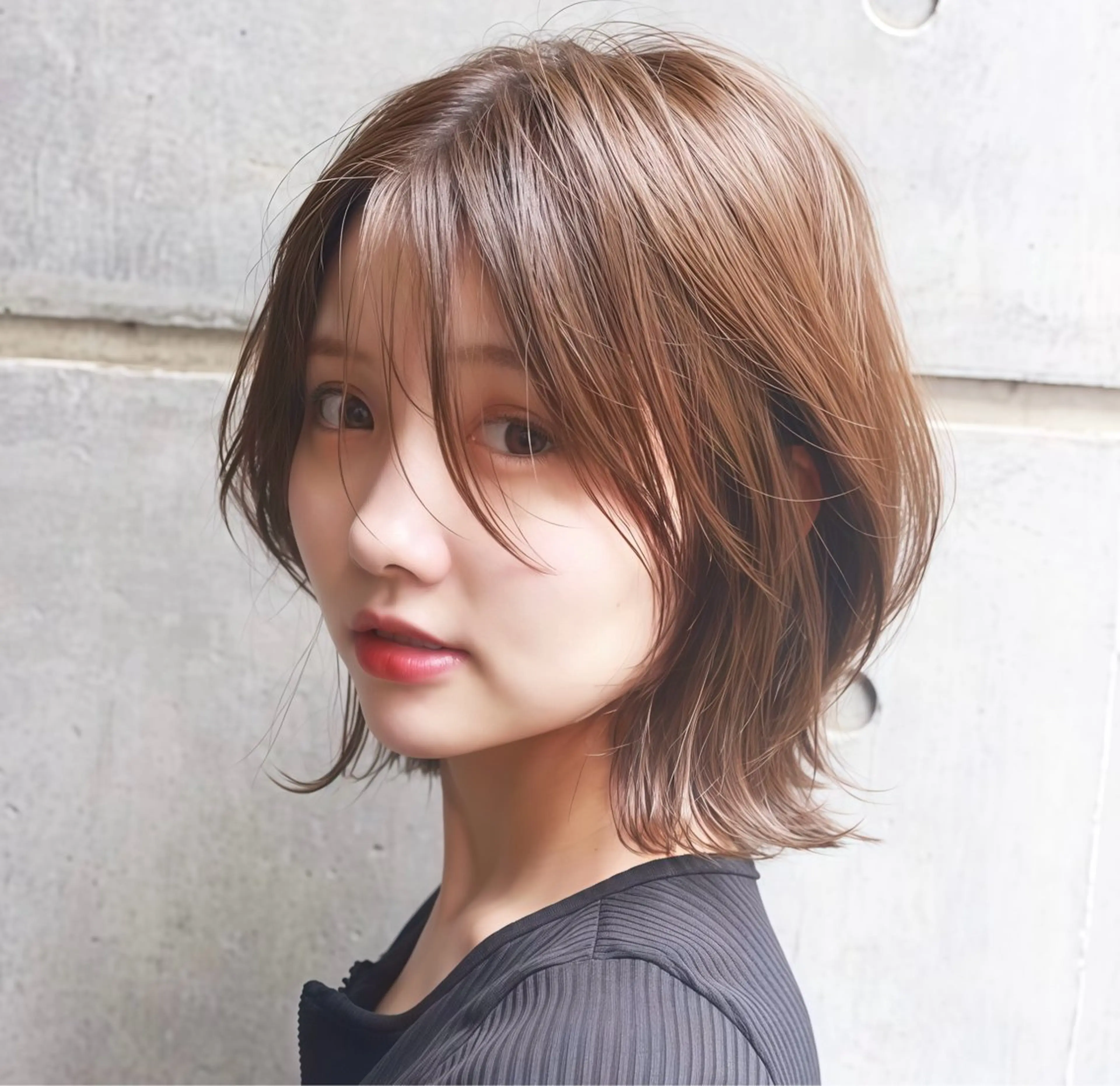 ミディアム カット ヘアカラー トリートメント 💎似合わせのプロ 💎透明感カラー杉原のヘアスタイル