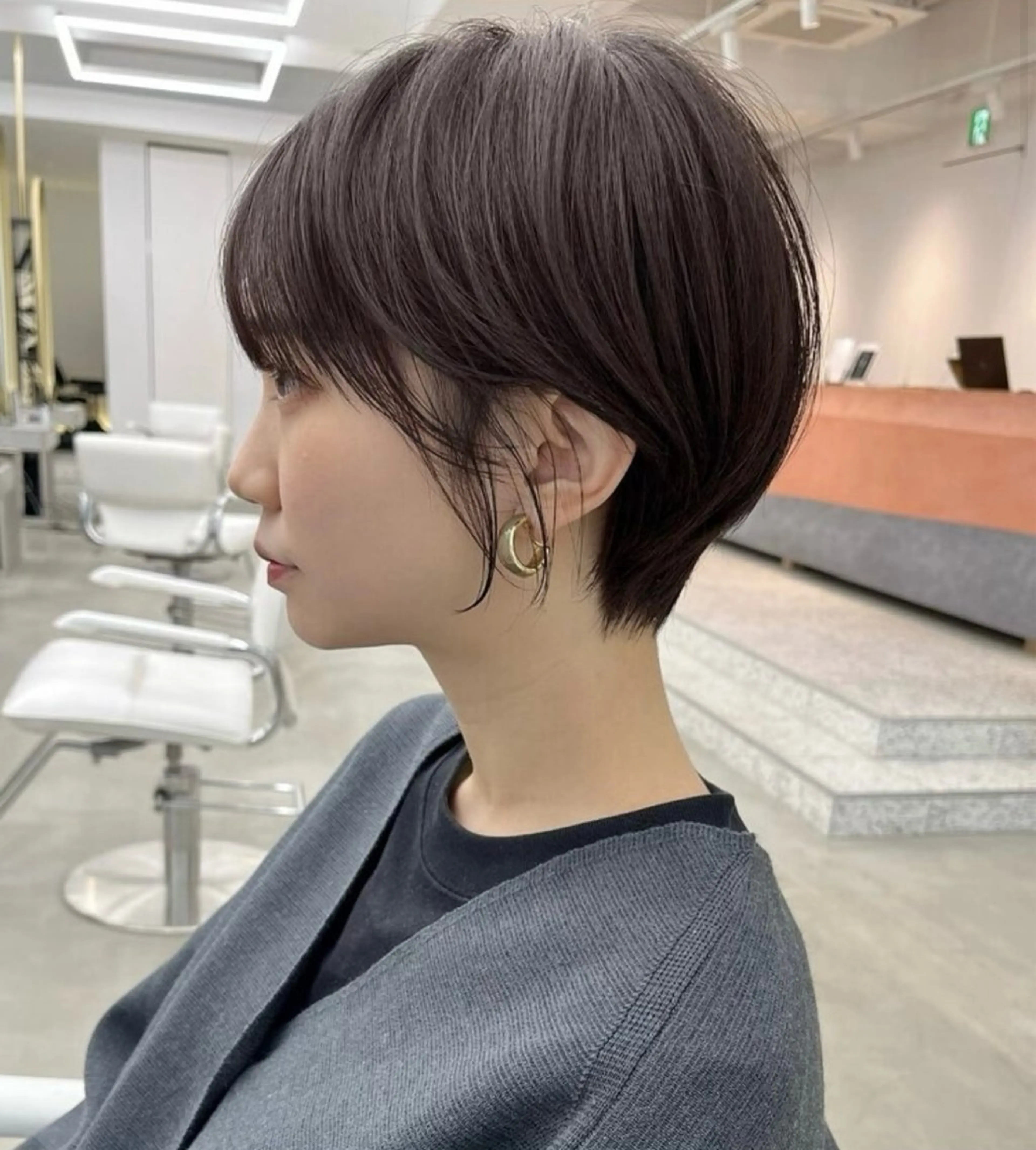 ショート カット ヘアカラー トリートメント noe tton所属・あゆな/名古屋/ ボブ/透明感カラーのヘアスタイル