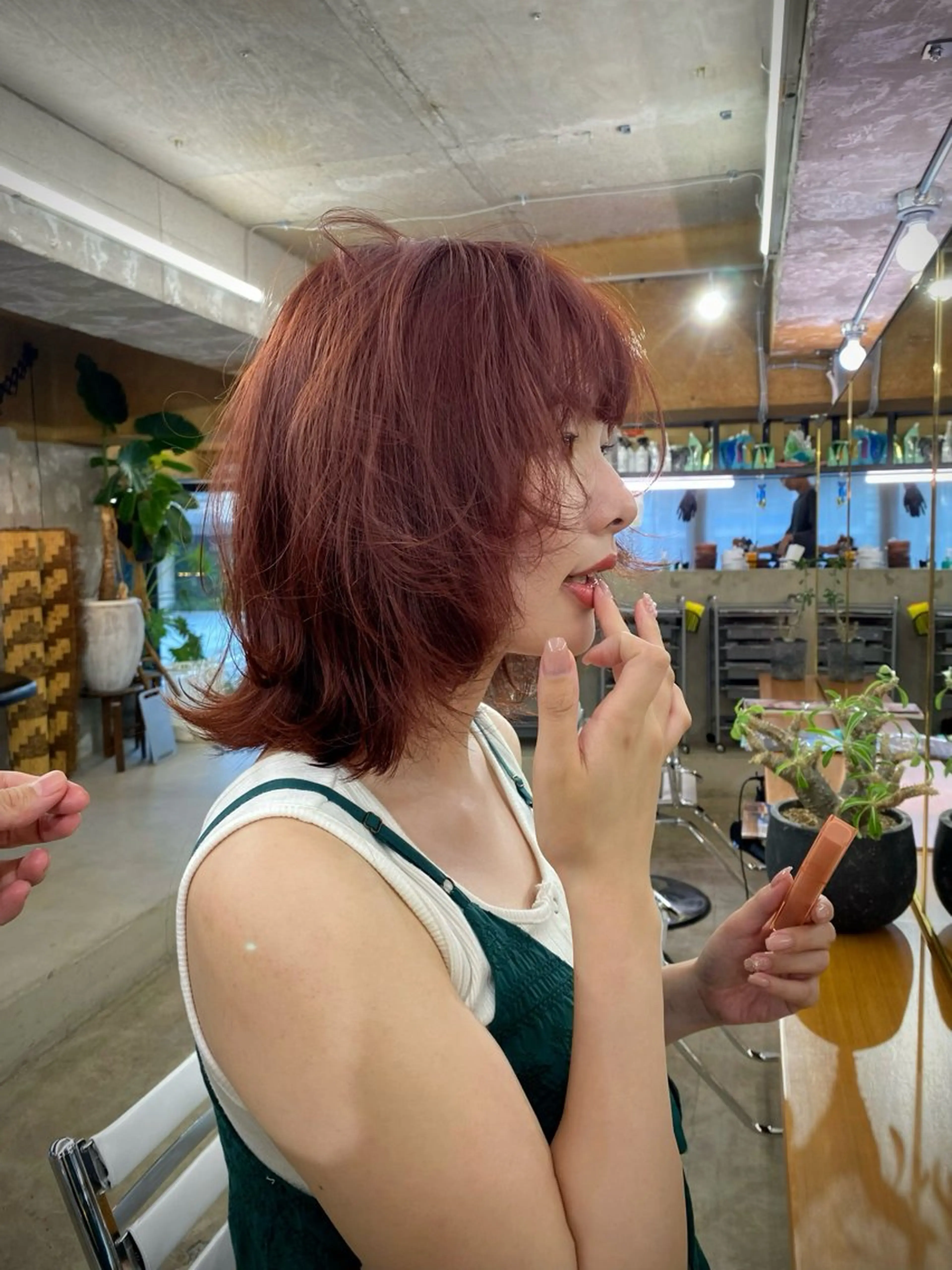 ミディアム カラー カット ヘアカラー KEI gattacaのヘアスタイル