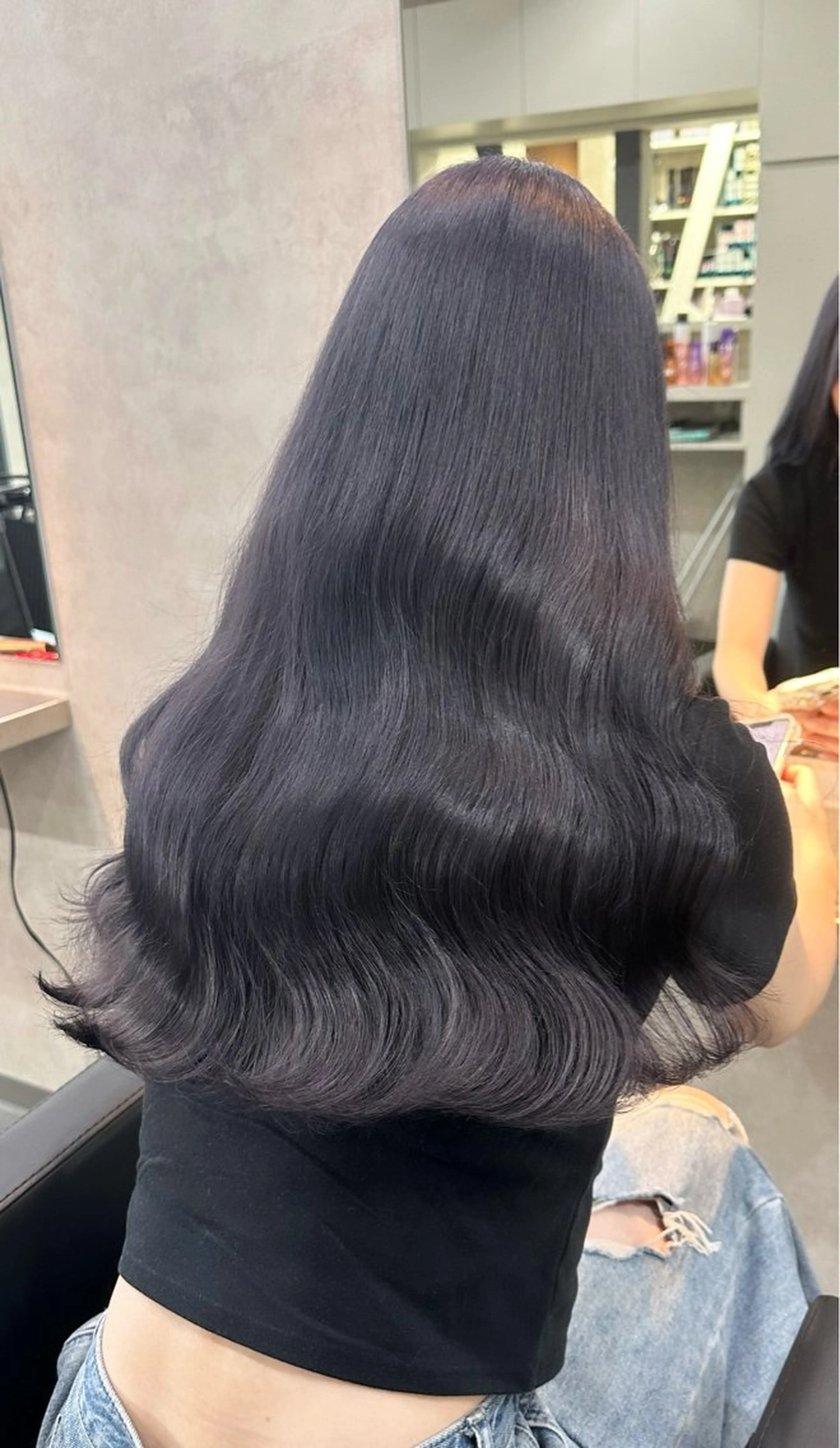 ロング カラー ヘアアレンジ ラベンダーカラー ラベンダーグレー ヘアカラー ✨小山/ハイトーン/ レイヤー✨中茎涼太のヘアスタイル