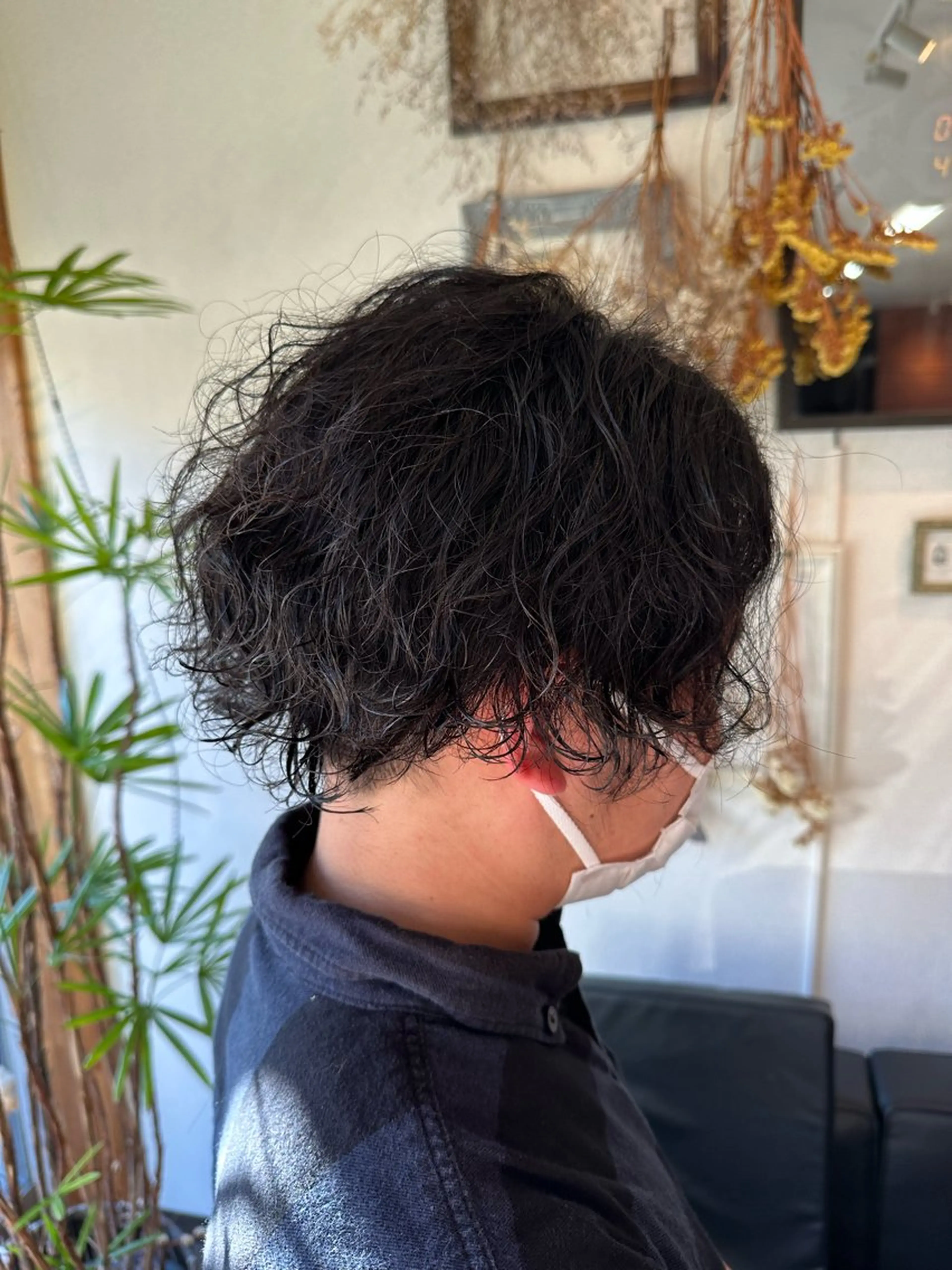 ショート パーマ メンズ メンズパーマ カット パーマ Glanzhair 🫧‪菊池柊真🫧のヘアスタイル