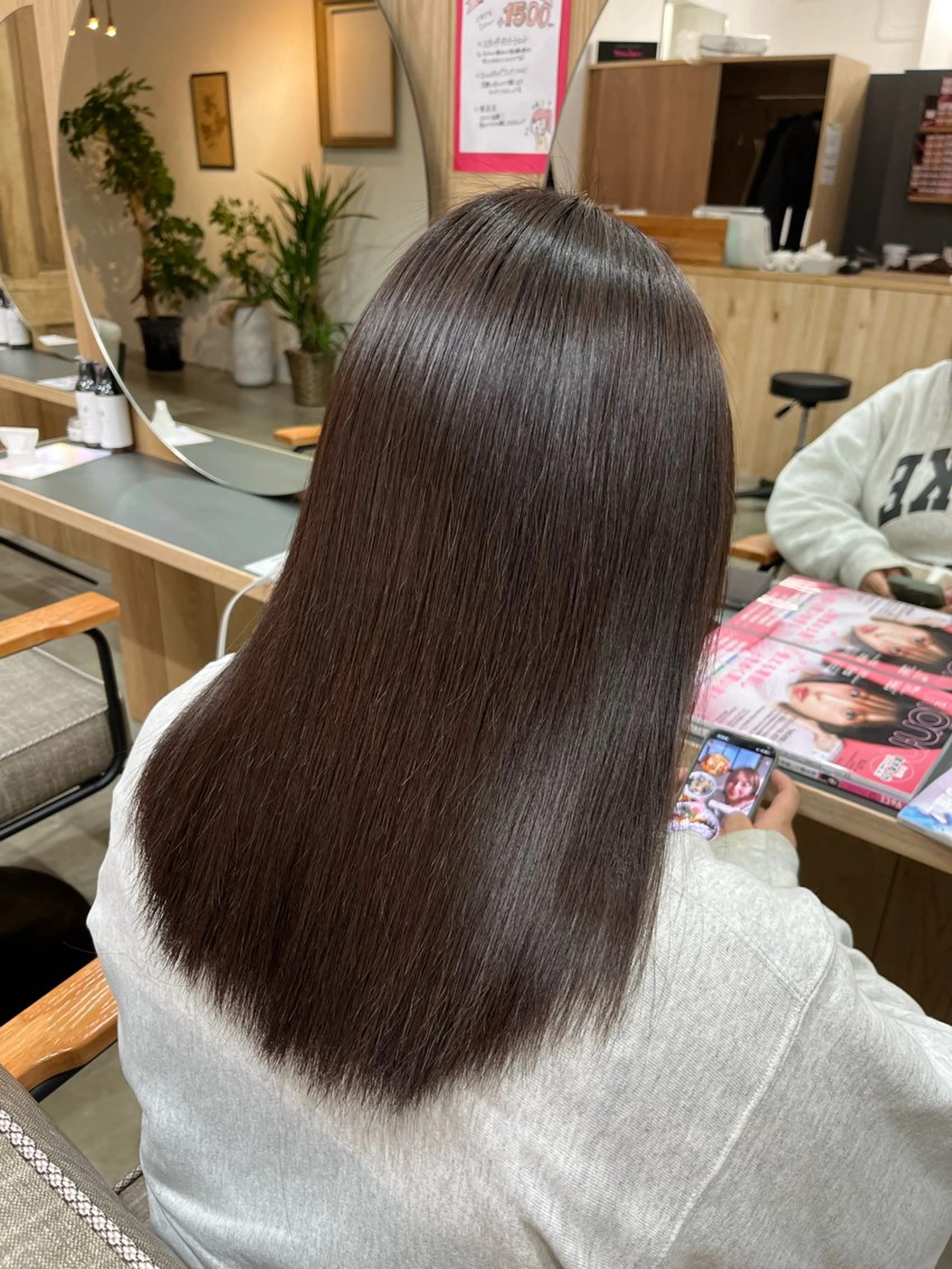 ミディアム 髪質改善 縮毛矯正 縮毛矯正 Rosso Hair&SPA 仙台店所属・仙台/髪質改善/艶髪 🫧ｼｽﾞｸのヘアスタイル