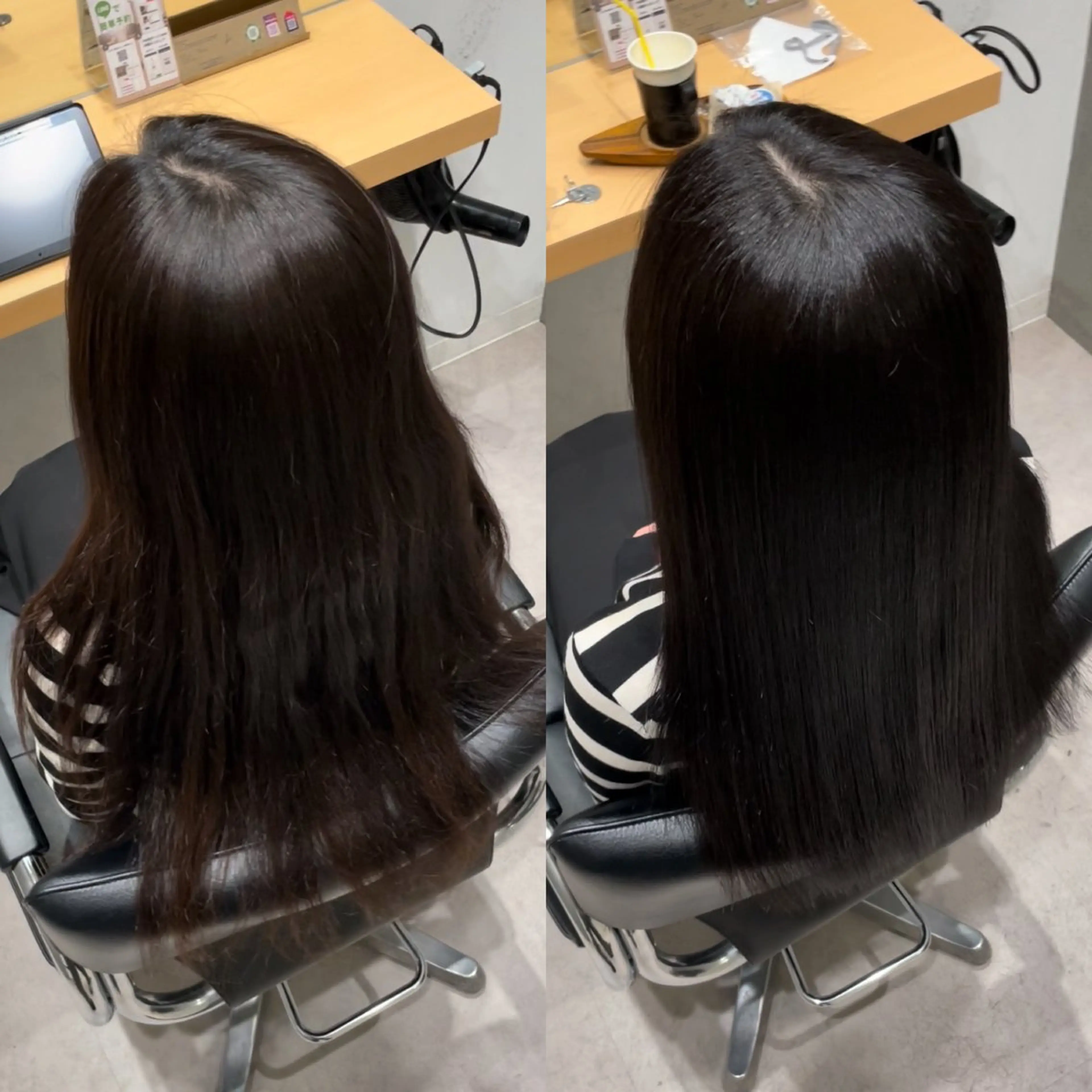 セミロング カラー トリートメント カット ヘアカラー トリートメント GOTODAY  SHAiRE SALON　新宿Aura店所属・髪質改善ヘアケア 艶髪特化/上田のヘアスタイル