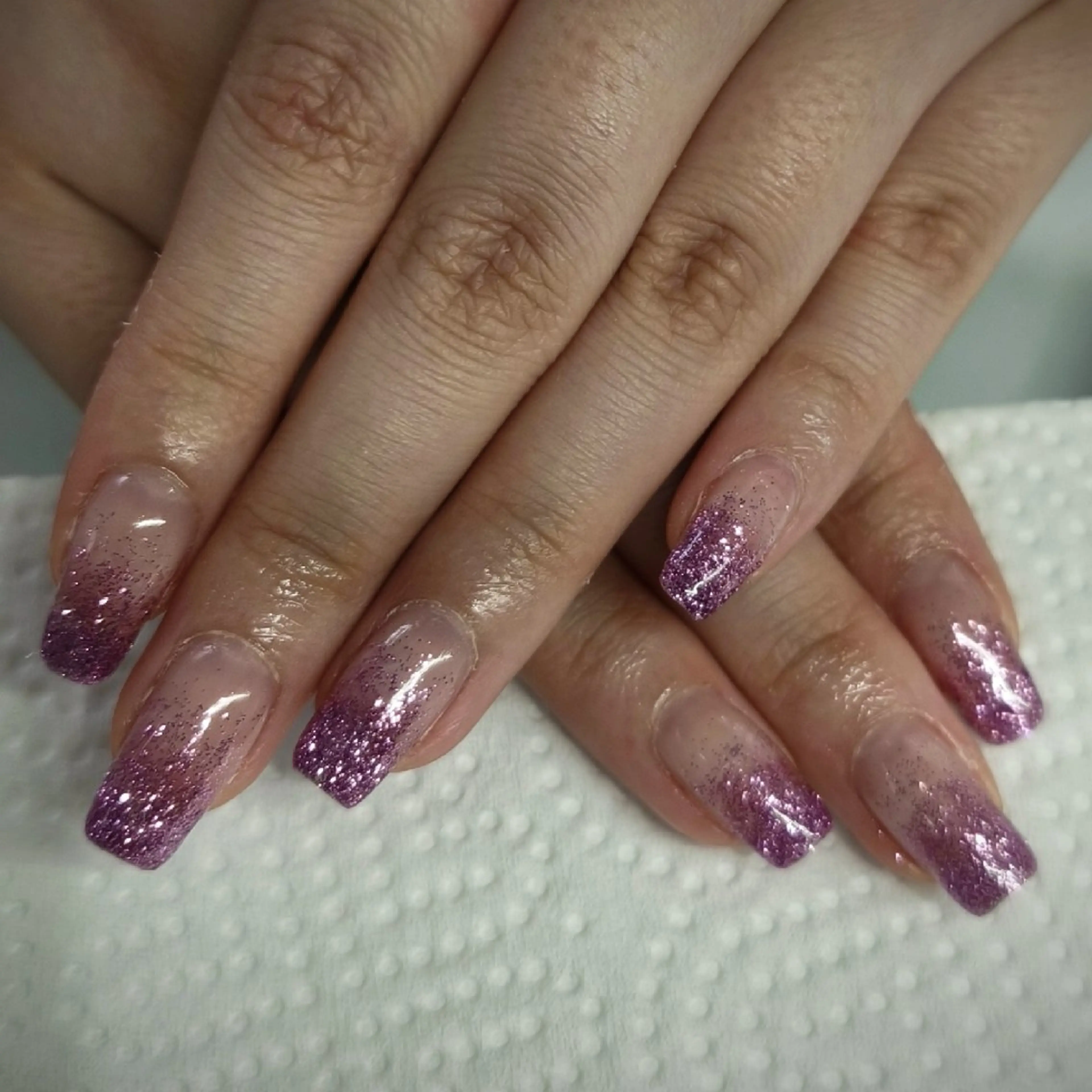 ネイル ラメ(グリッター) ラメグラデーション ハンドネイル Nail eim　【ネイルエイム】所属・古賀 倭子のネイルデザイン