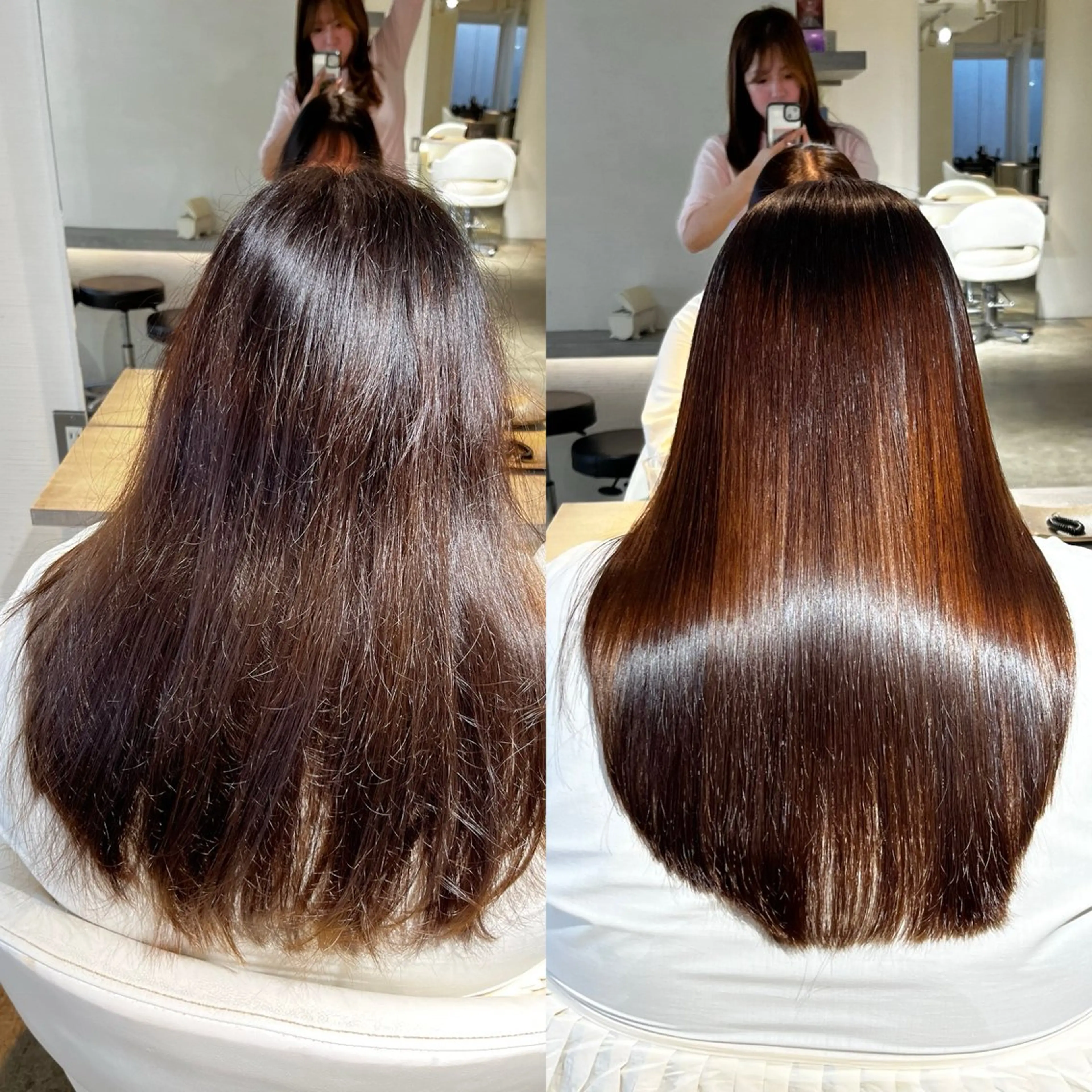 ミディアム ヘアカラー トリートメント ♥️髪質改善 モテ髪/佑珠♥️のヘアスタイル