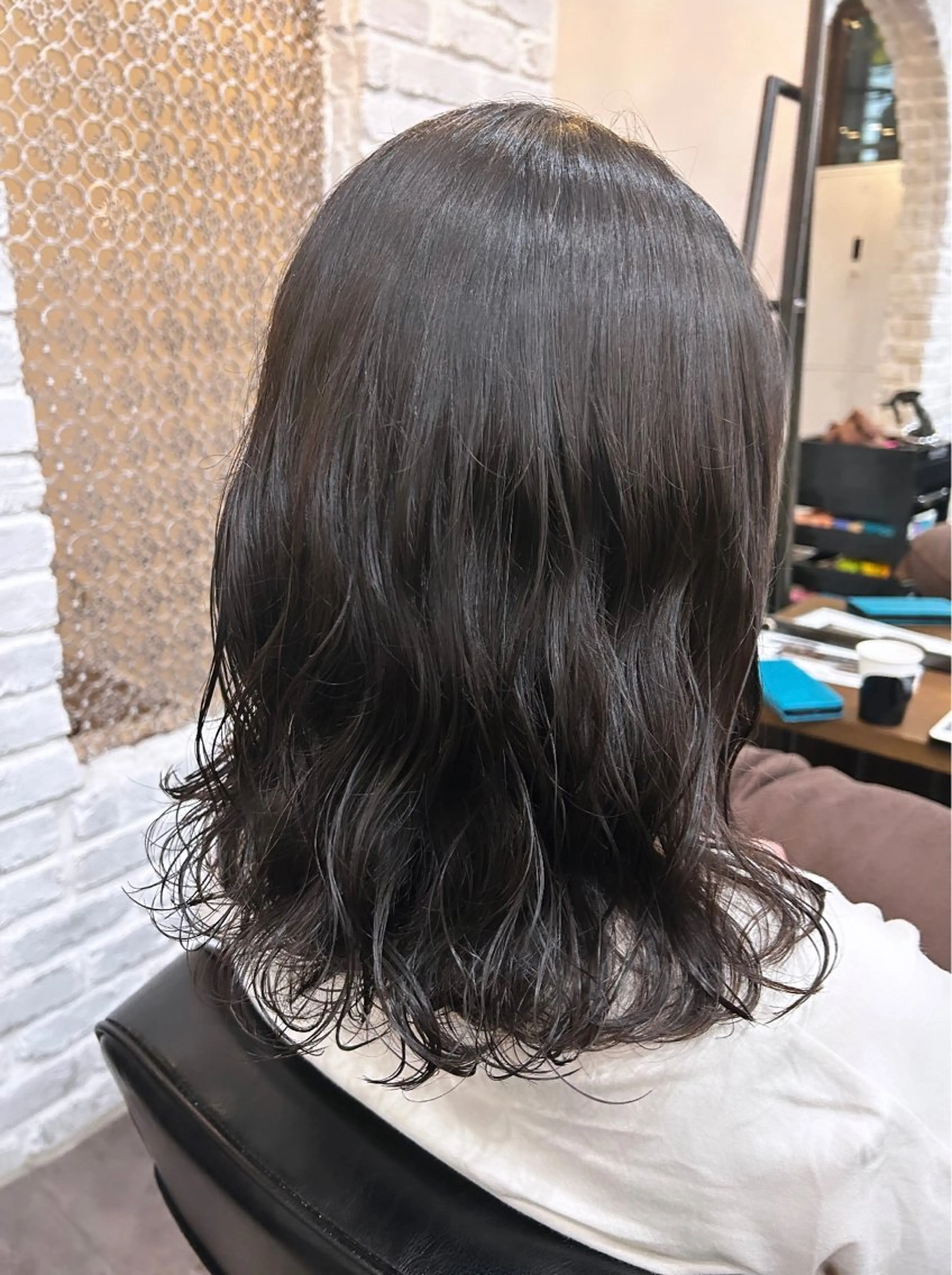 ミディアム ミディアムパーマ 🦄🩵YUNA 🩵🦄のヘアスタイル