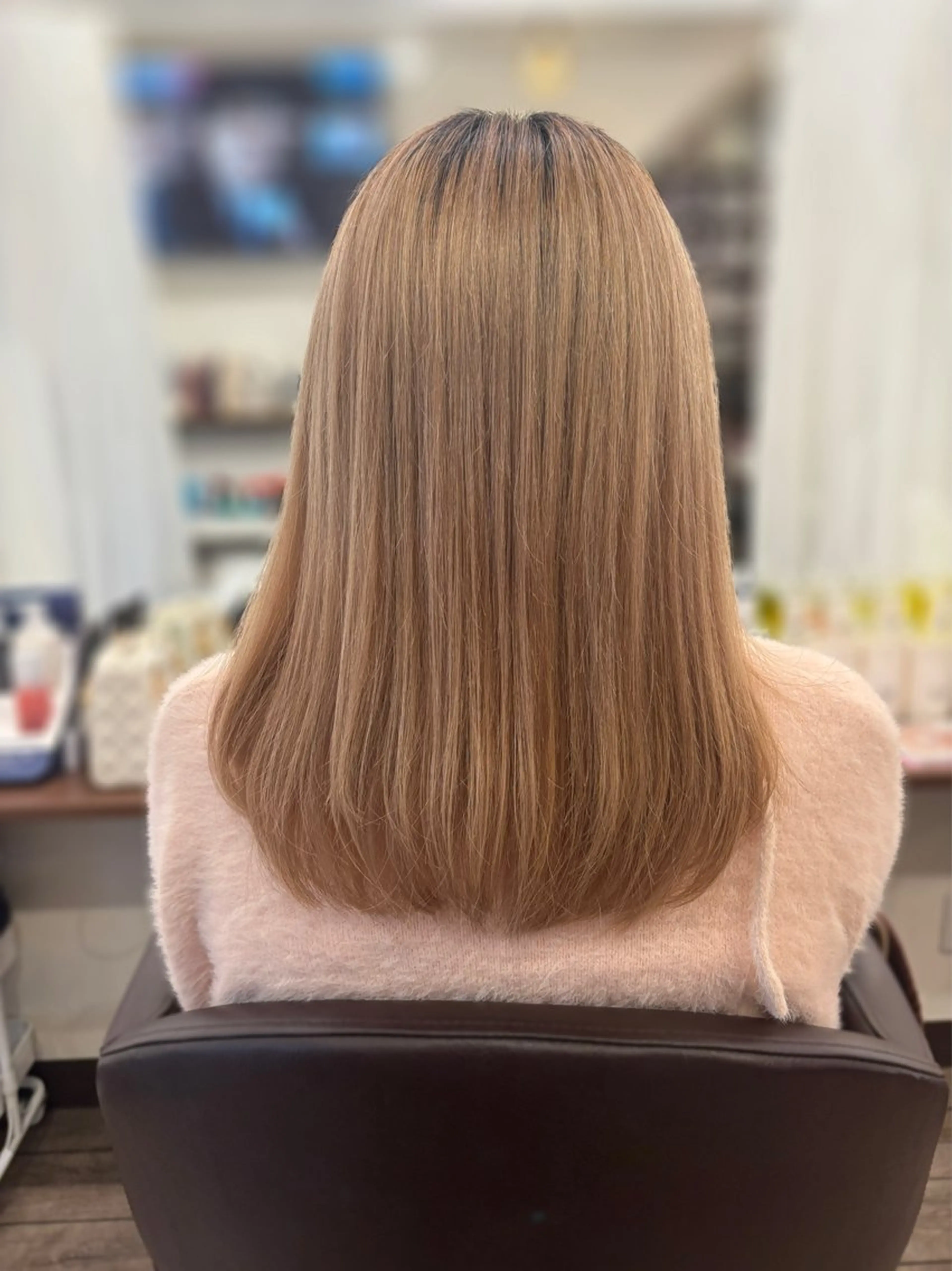 ロング 顔まわりレイヤー 顔周りカット レイヤーカット ️🫧押上️🫧はな 🫧うる艶パーマのヘアスタイル