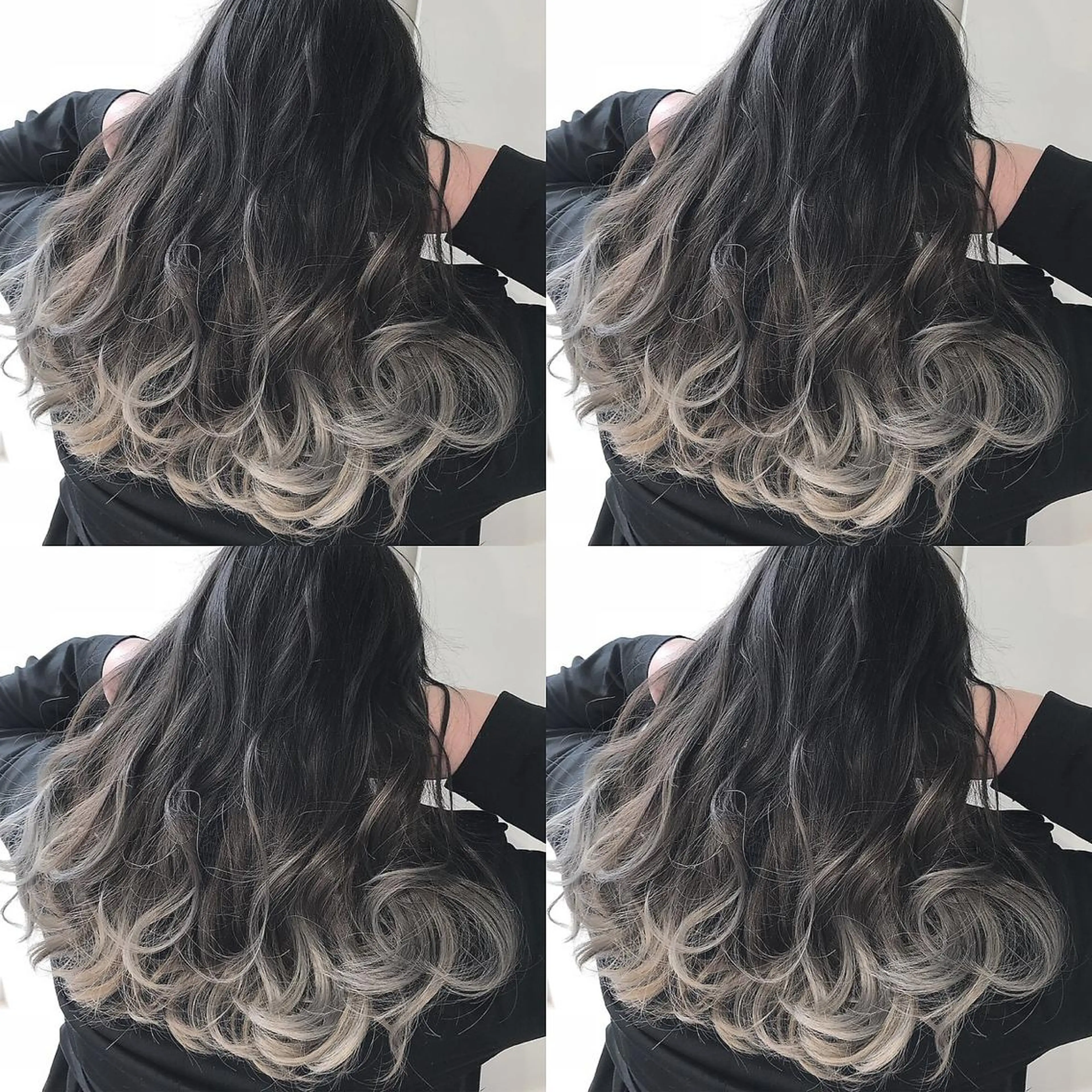セミロング カラー ヘアアレンジ ネイル マツエク・マツパ グラデーションカラー シルバー グラデーション シルバー 髪質改善land千葉所属・阿部 圭悟のヘアスタイル