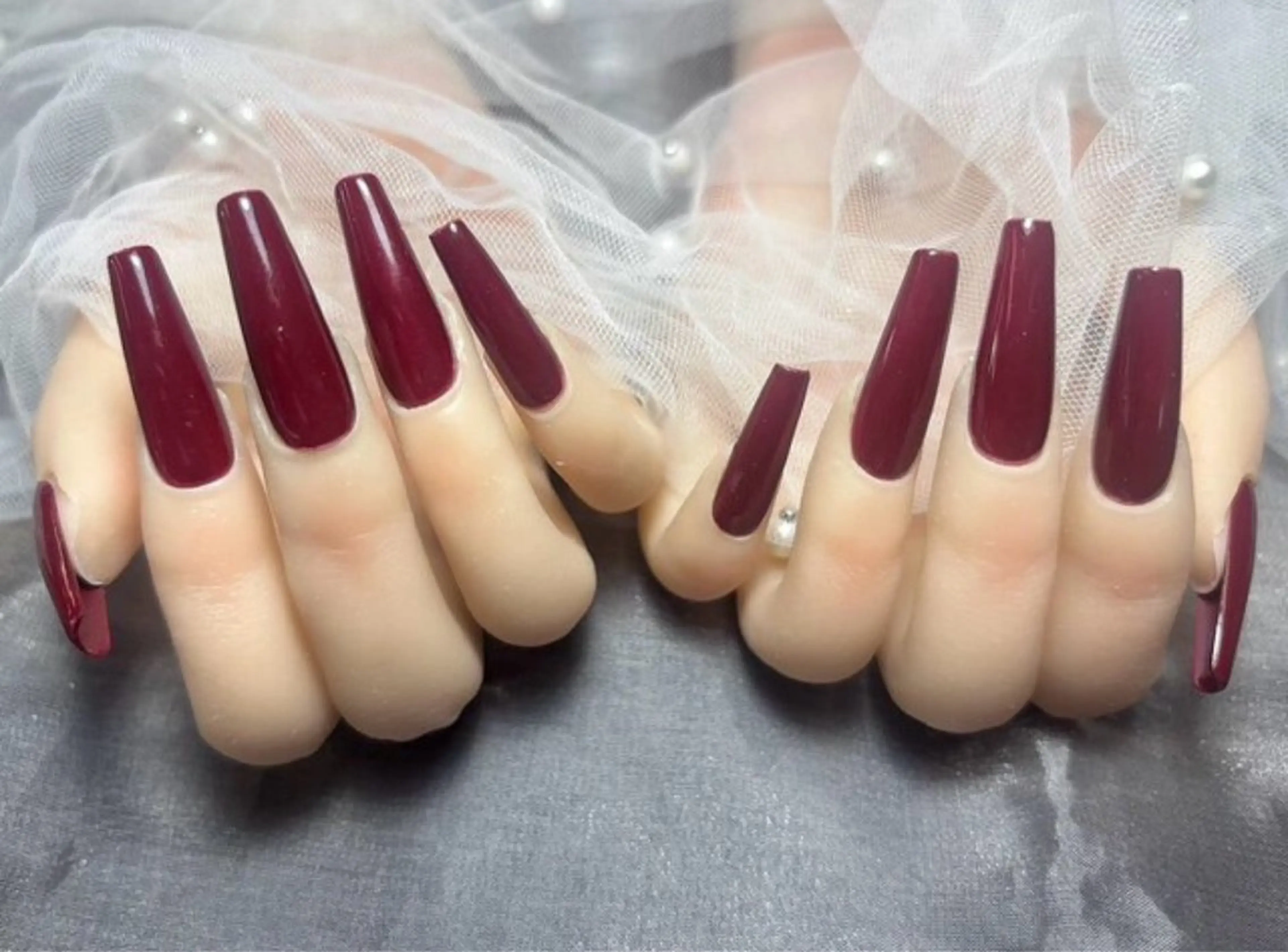 【 ハンド10本長さ出し💅 】ワンカラーorラメグラ🩵 （フラッシュorマグネット変更＋550円🫧）の写真