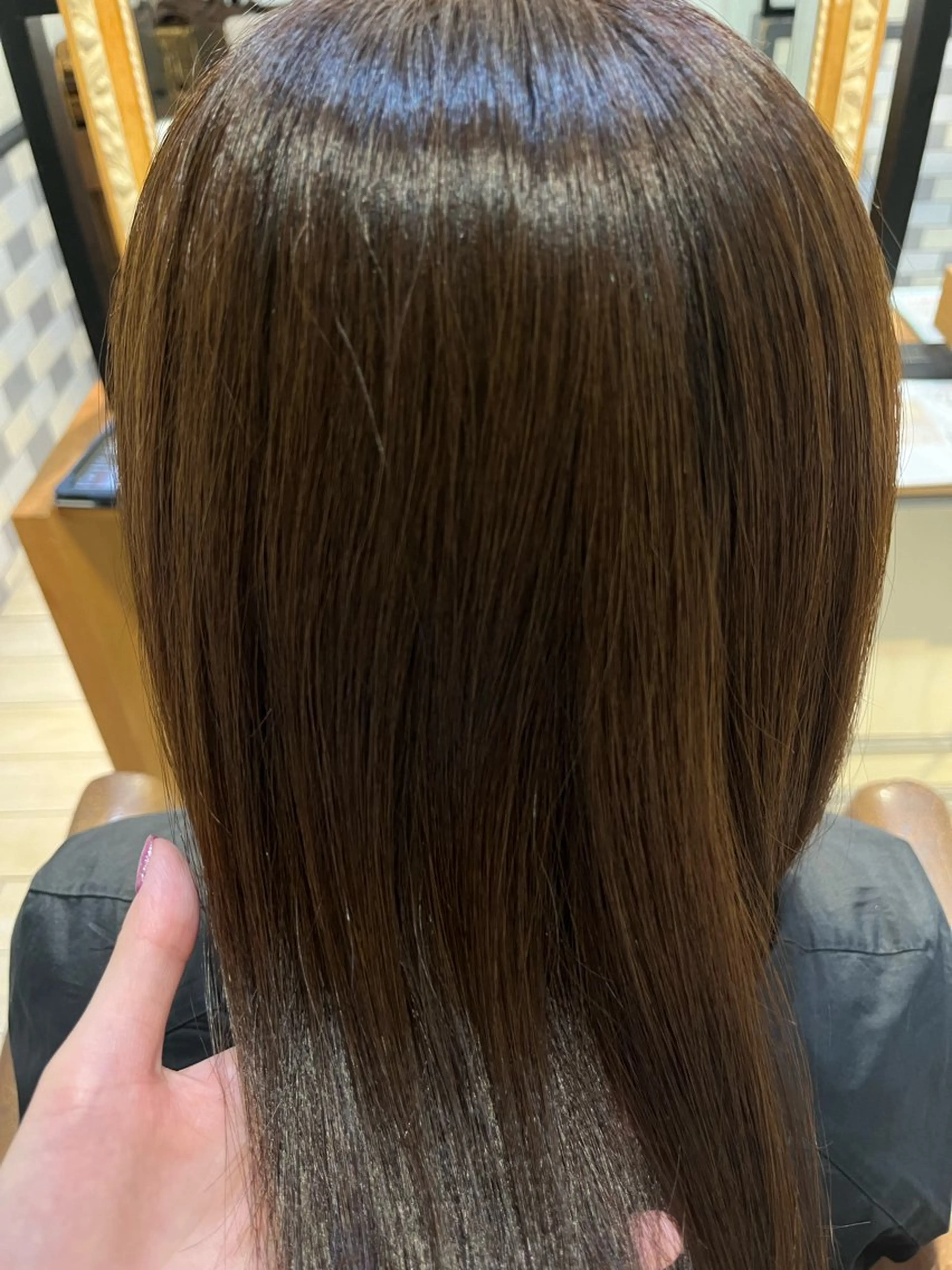 ミディアム カラー ブラウンカラー ヘアカラー トリートメント ヘッドスパ 古屋 澪　艶髪カラー✨のヘアスタイル