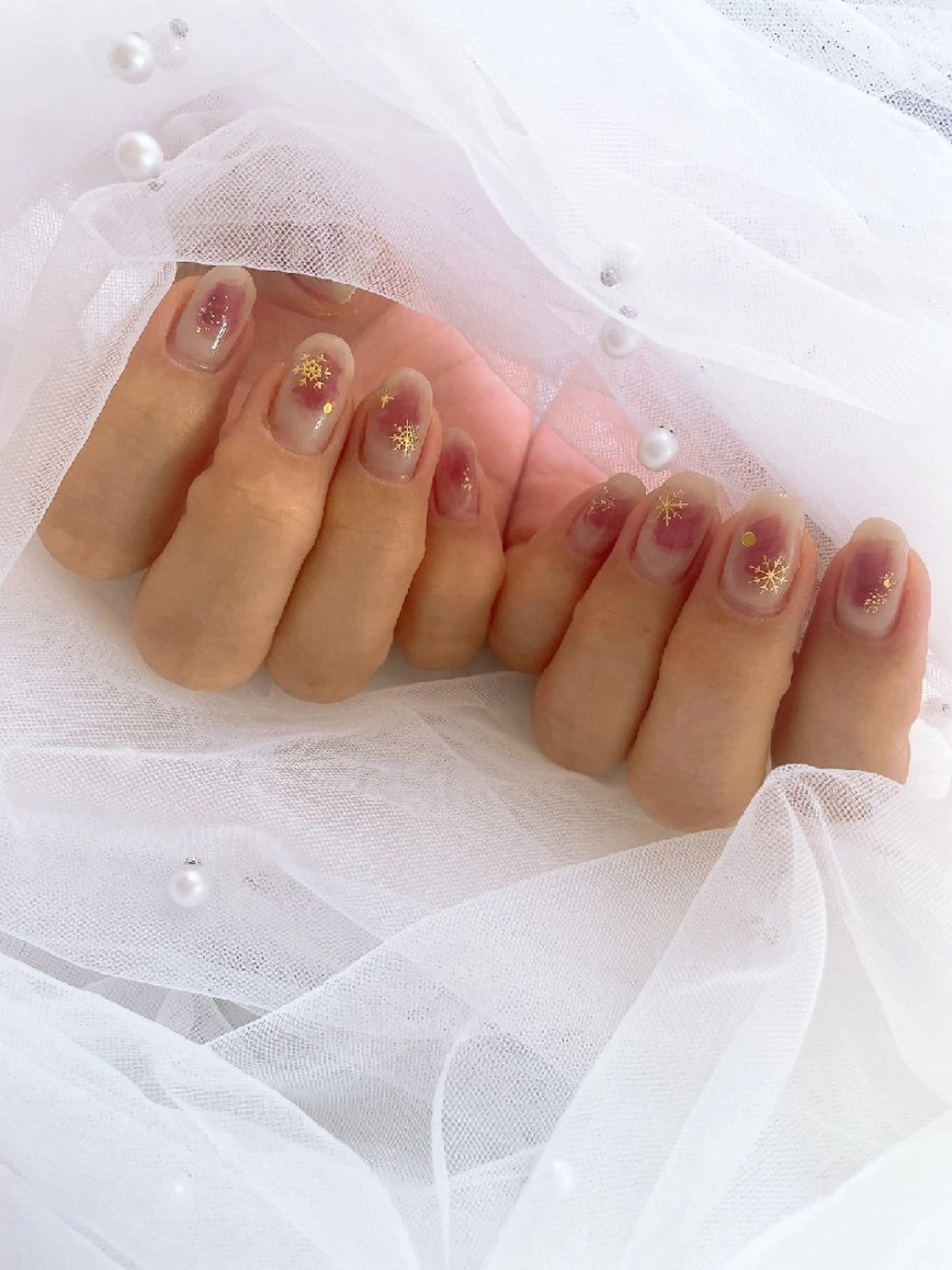 ネイル チークネイル 冬ネイル クリスマス なっちゃん所属・ネイルサロン なっちゃん(古千谷)のネイルデザイン