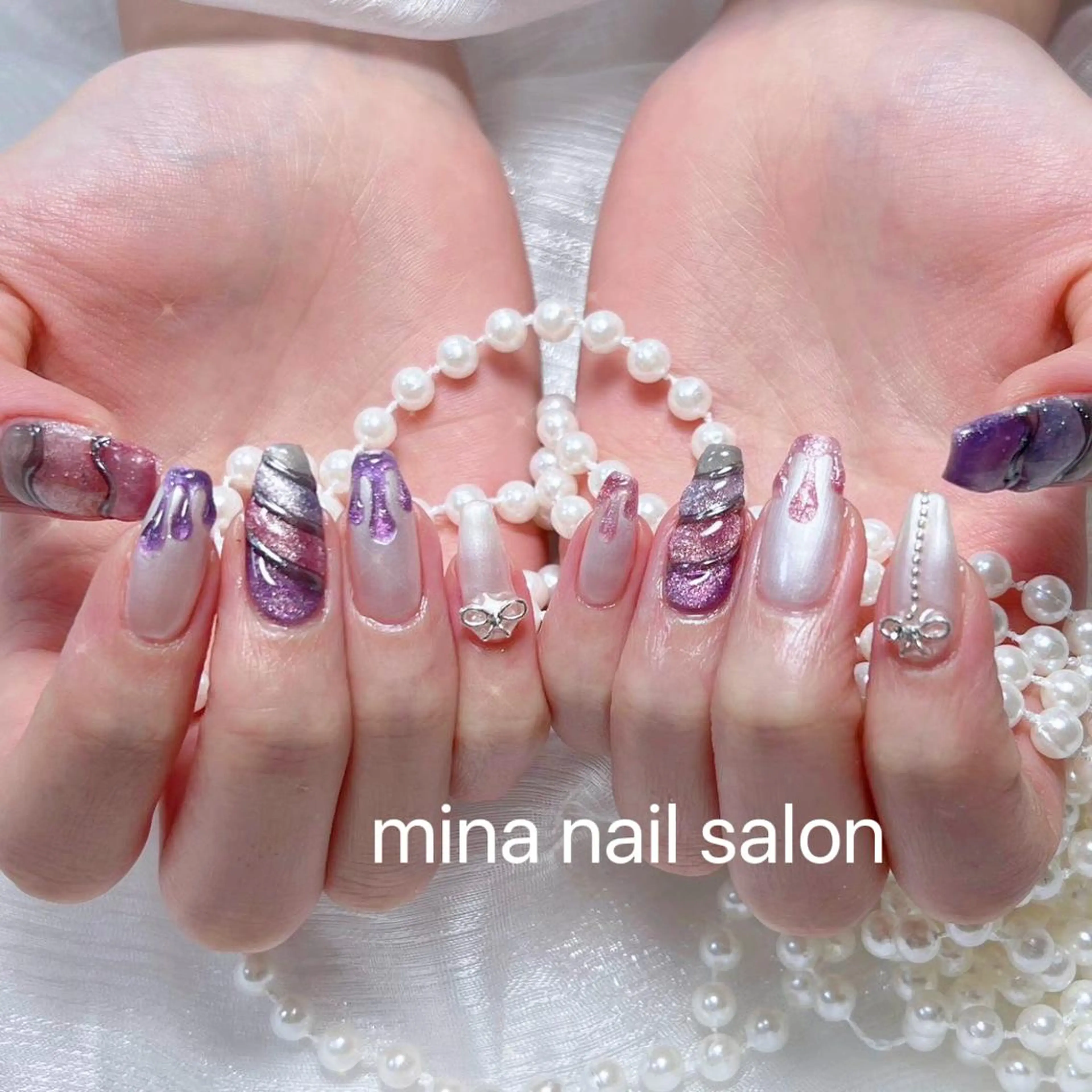 ネイル Mina🧸 韓国風ネイル🎀のネイルデザイン
