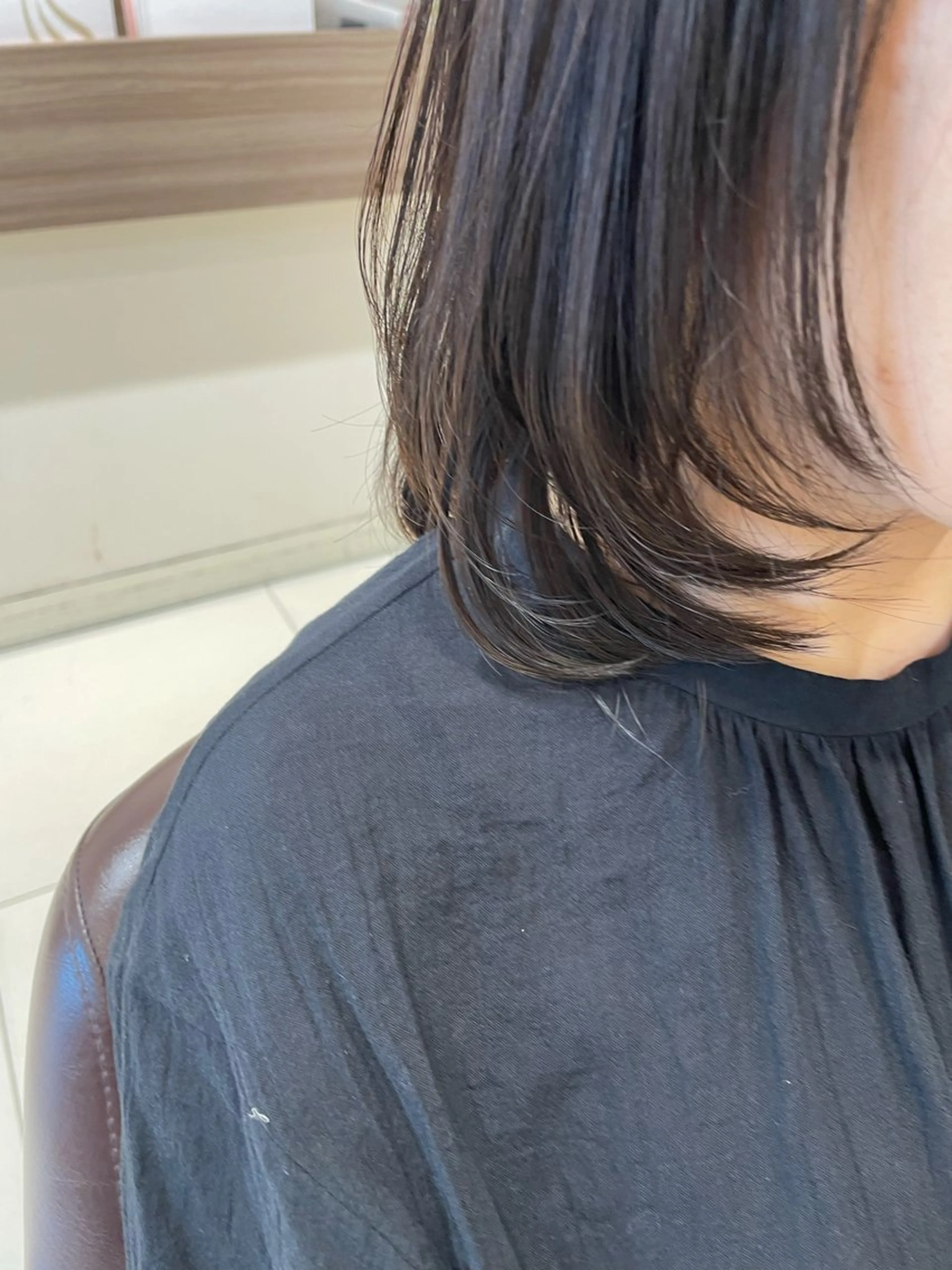 ミディアム 顔まわりレイヤー 顔周りカット レイヤーカット Natsuki Kumagaiのヘアスタイル