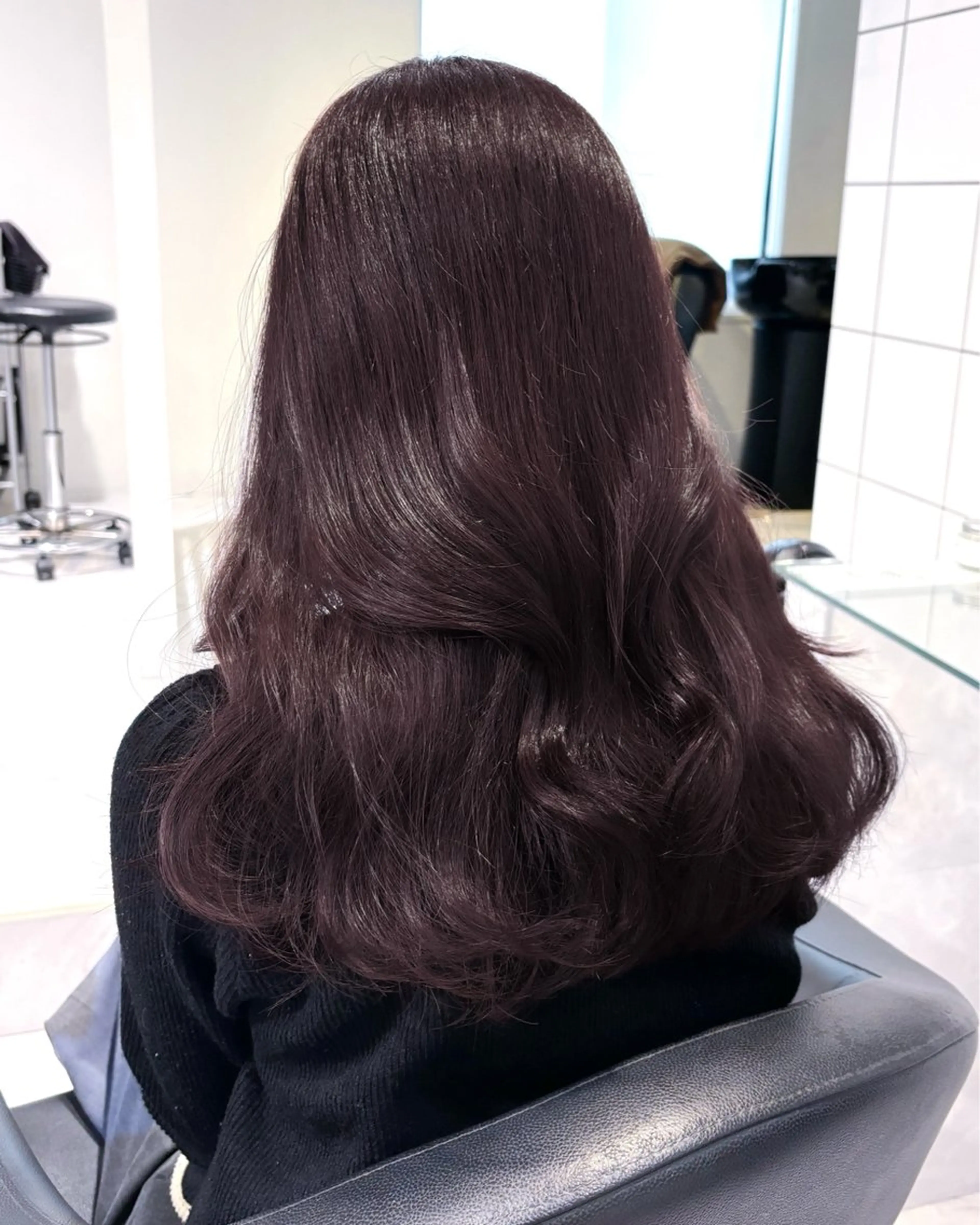 ロング カラー ヘアカラー トリートメント ヘッドスパ ヘアセット 表参道♡暗髪^ྀི 艶カラー♡アユミのヘアスタイル