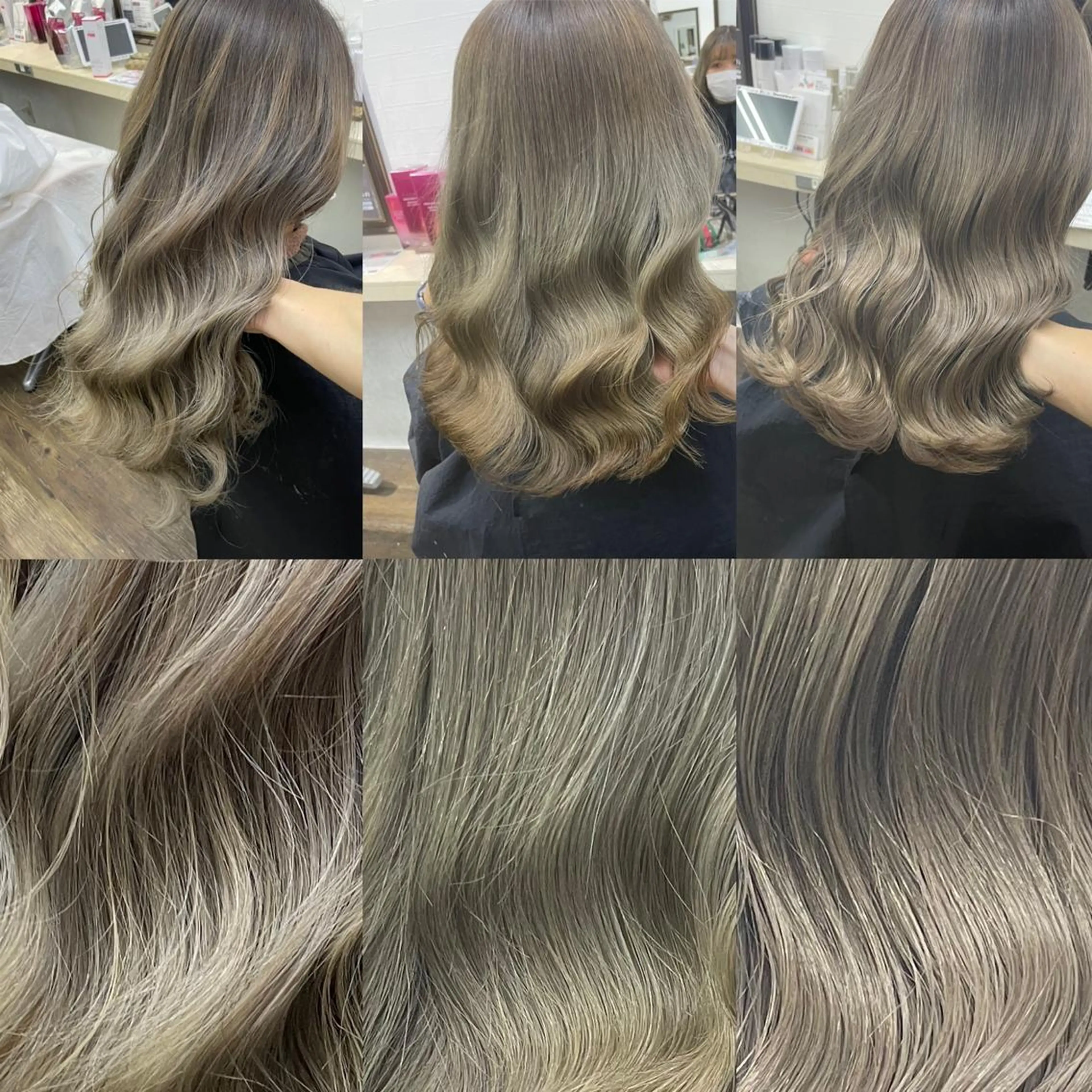 セミロング カラー ヒカ/外国人風 デザインカラーのヘアスタイル