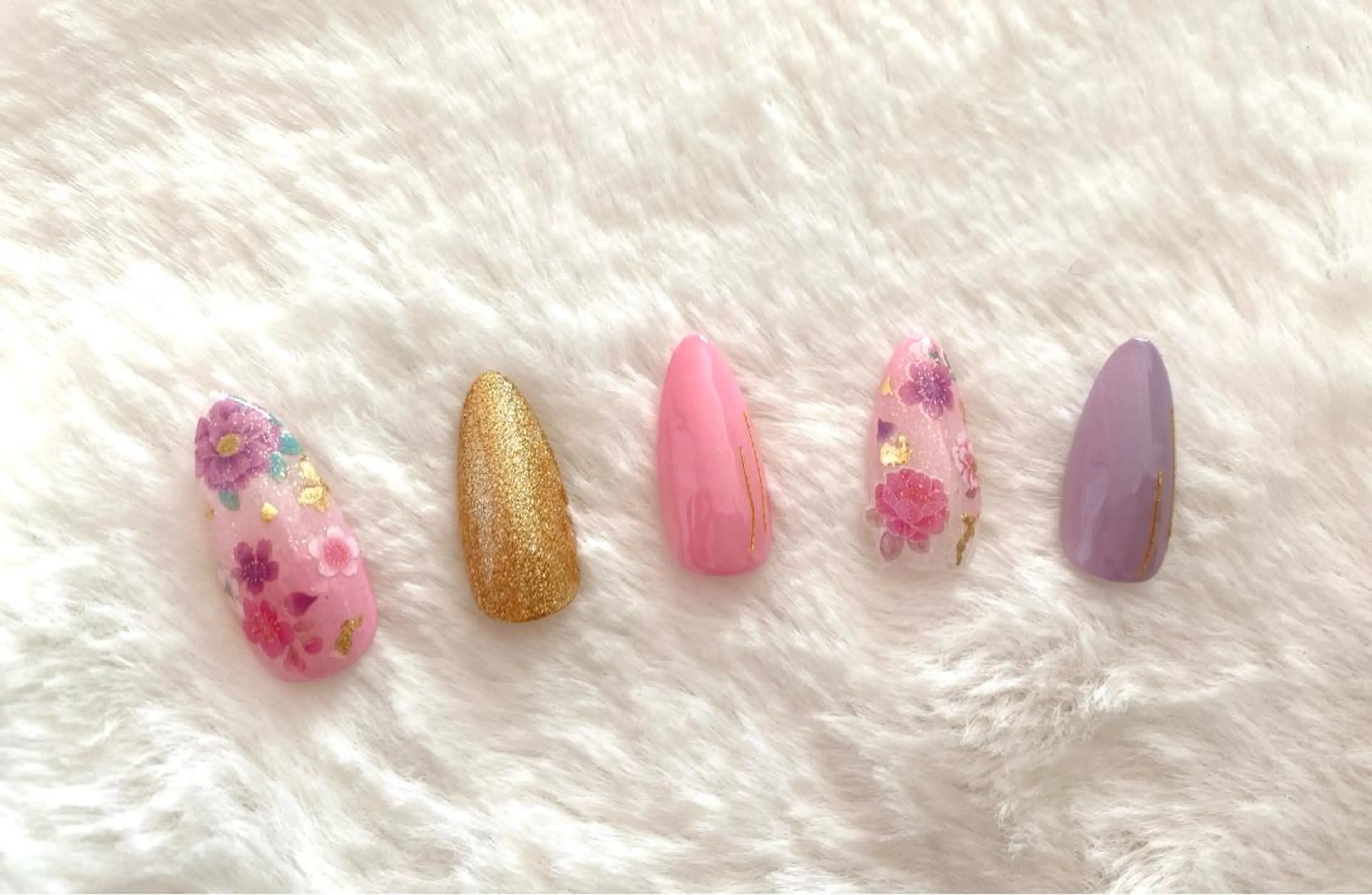 カラー ネイル 成人式 ハンドネイル nailsalon Mimilyのネイルデザイン