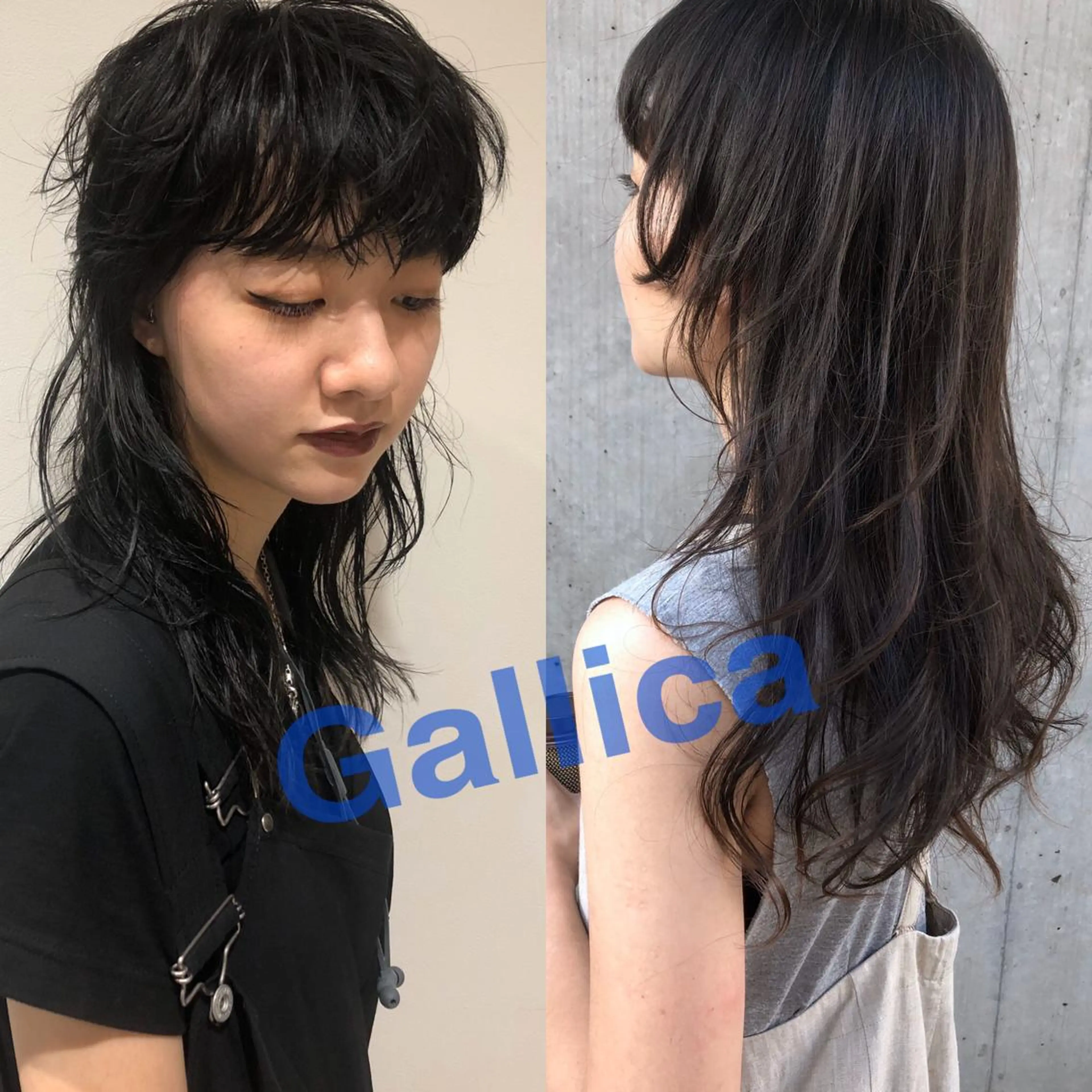 ミディアム ウルフカット ミヤギ リュウキのヘアスタイル