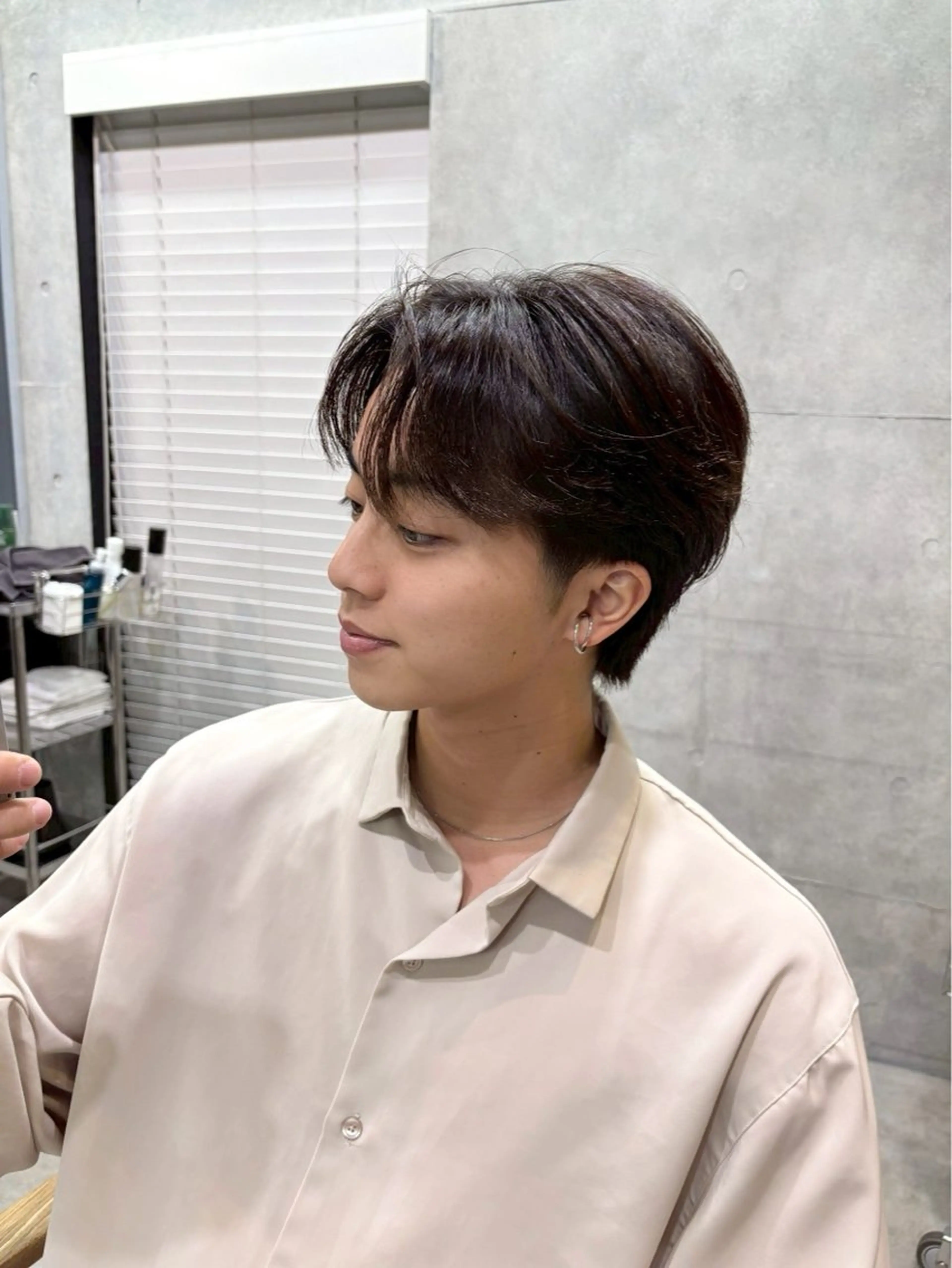 ショート パーマ メンズ パーマ SORA表参道所属・🫧透明感カラー🫧 暖色/島田晃太郎のヘアスタイル